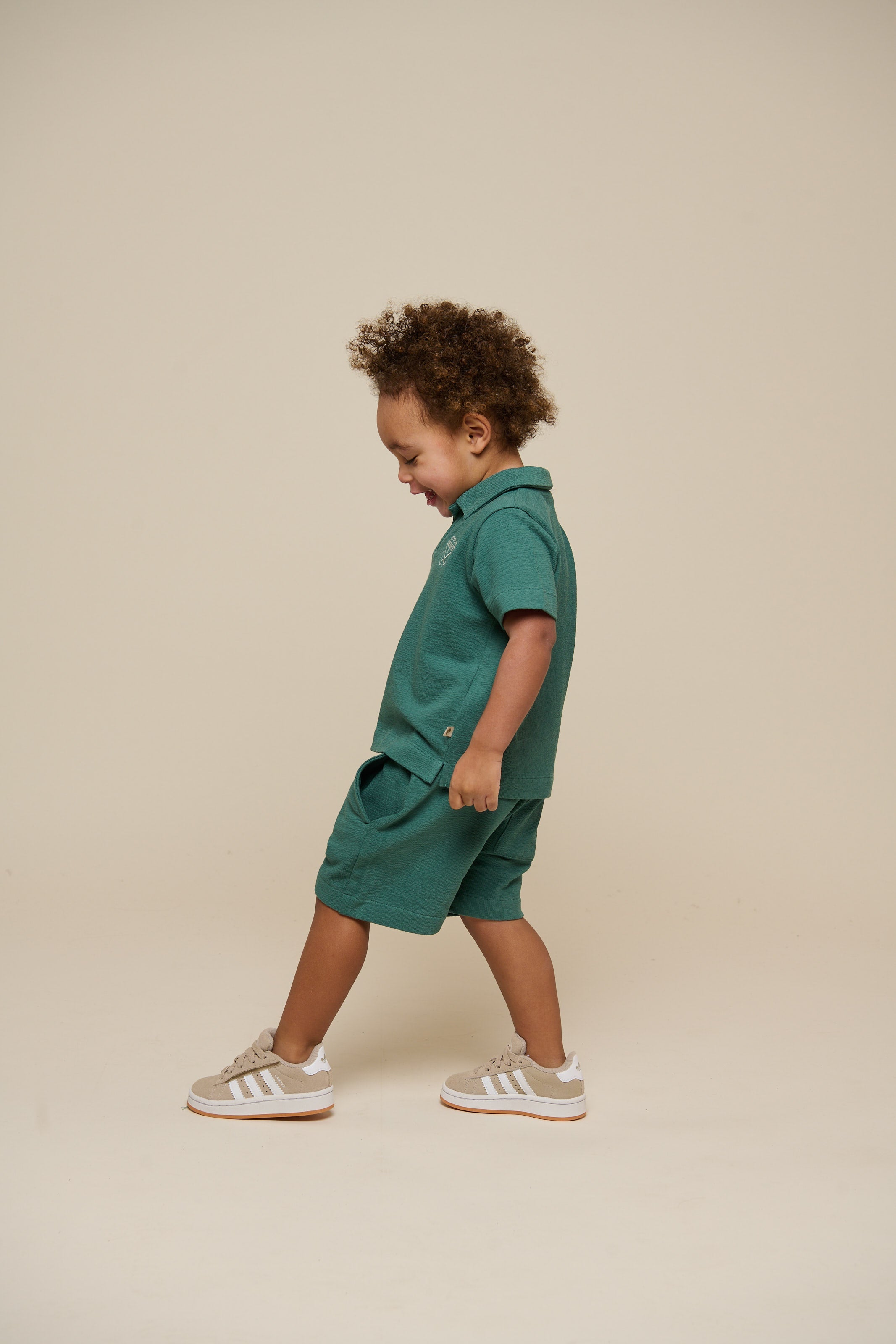 Gestructureerde Jersey Shorts - Kids - Tropical Green | 101219 Sonny