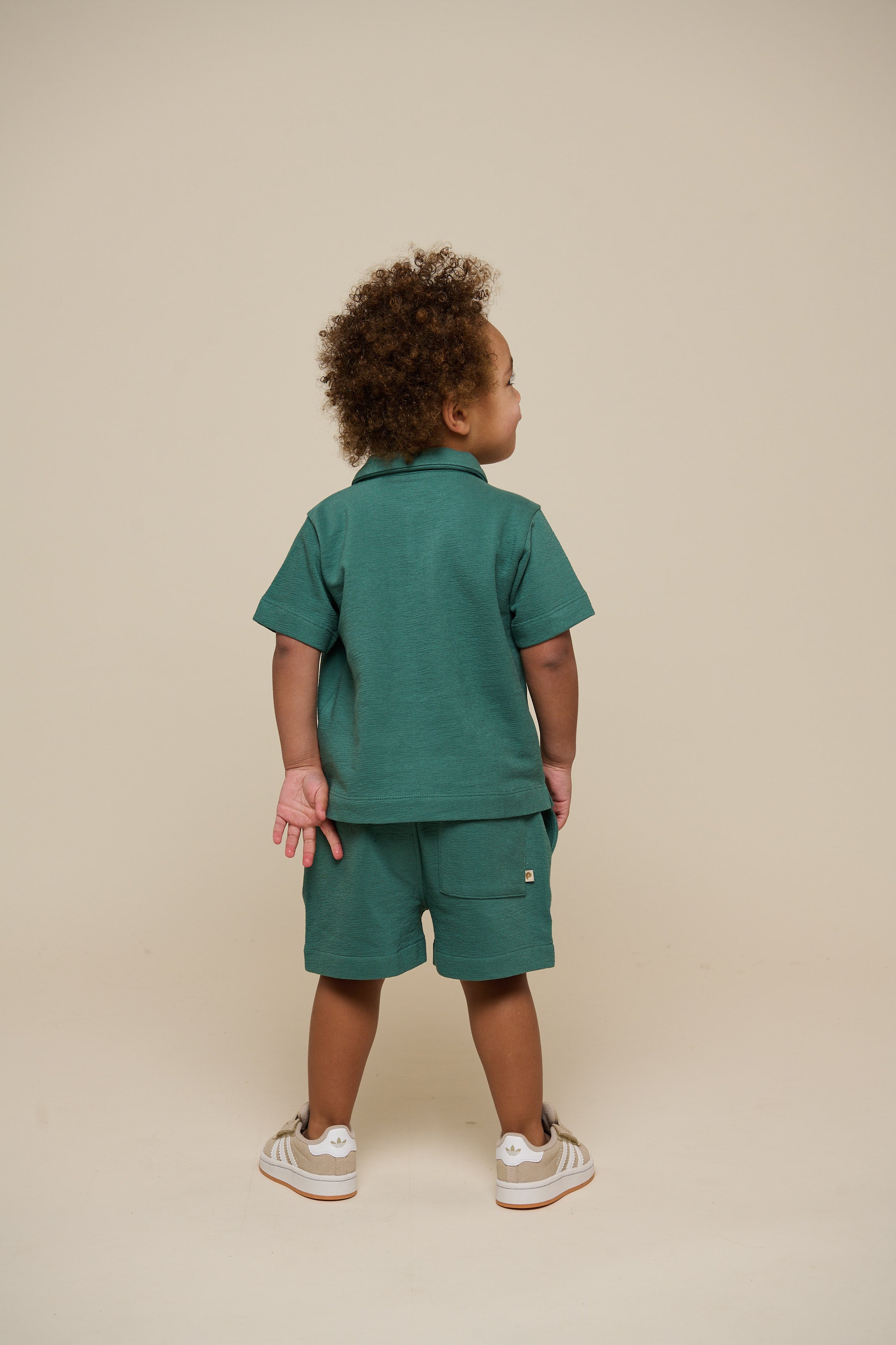 Gestructureerde Jersey Shorts - Kids - Tropical Green | 101219 Sonny