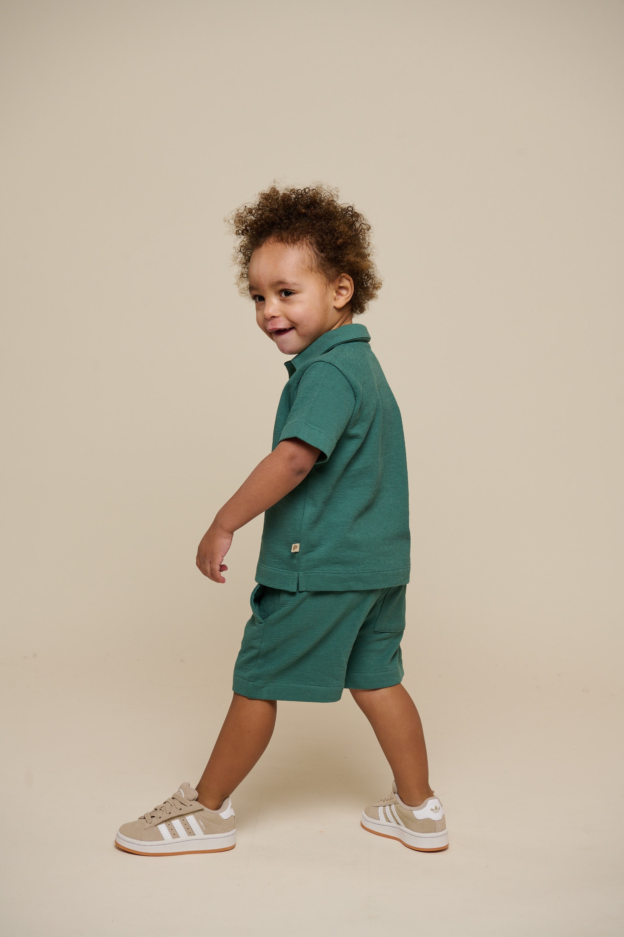 Gestructureerd Jersey Polo T-shirt - Kids - Tropical Green | 101215 Sonny