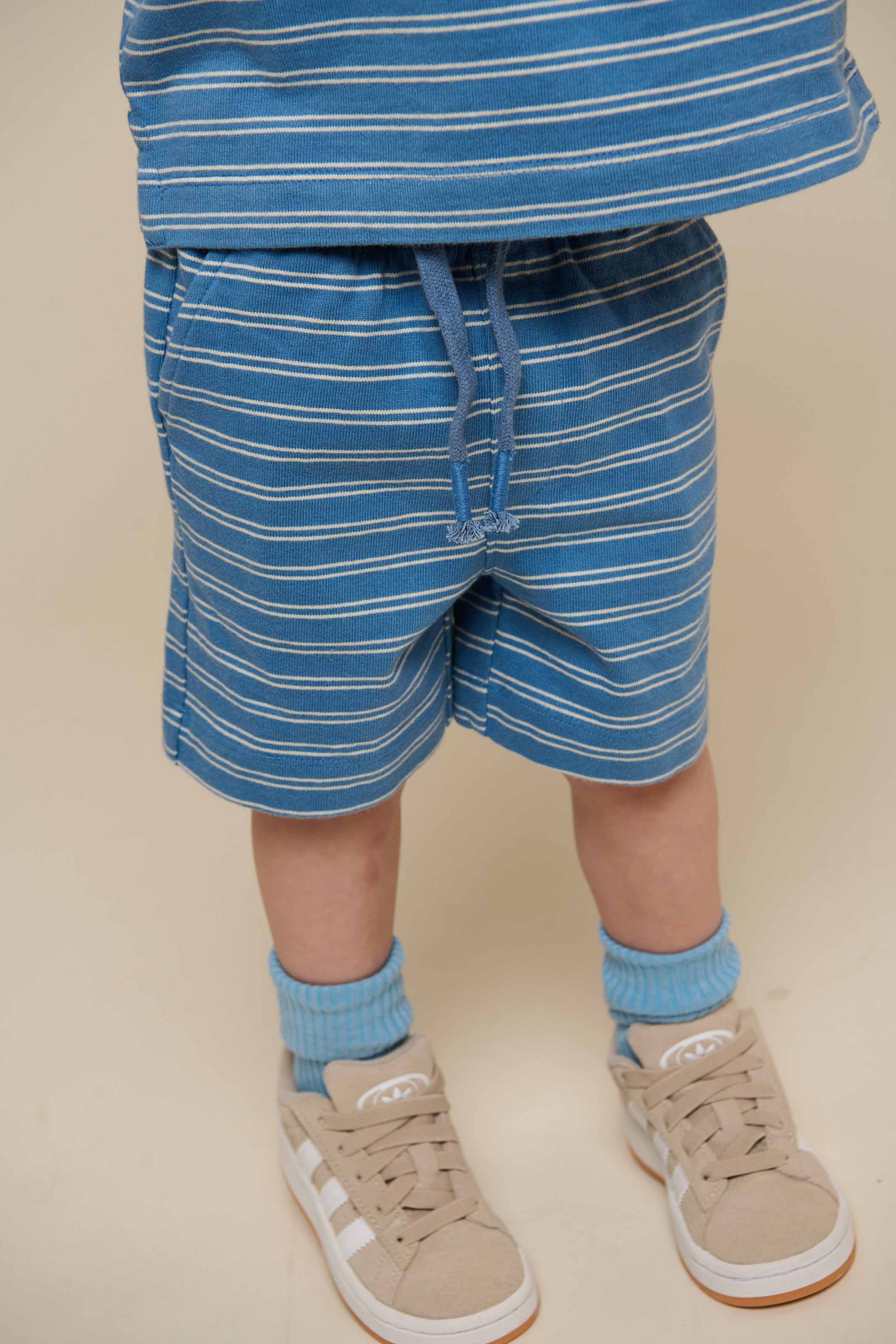 Gestreepte Jersey Shorts - Kids - Dusty Blue | 101183 Otto