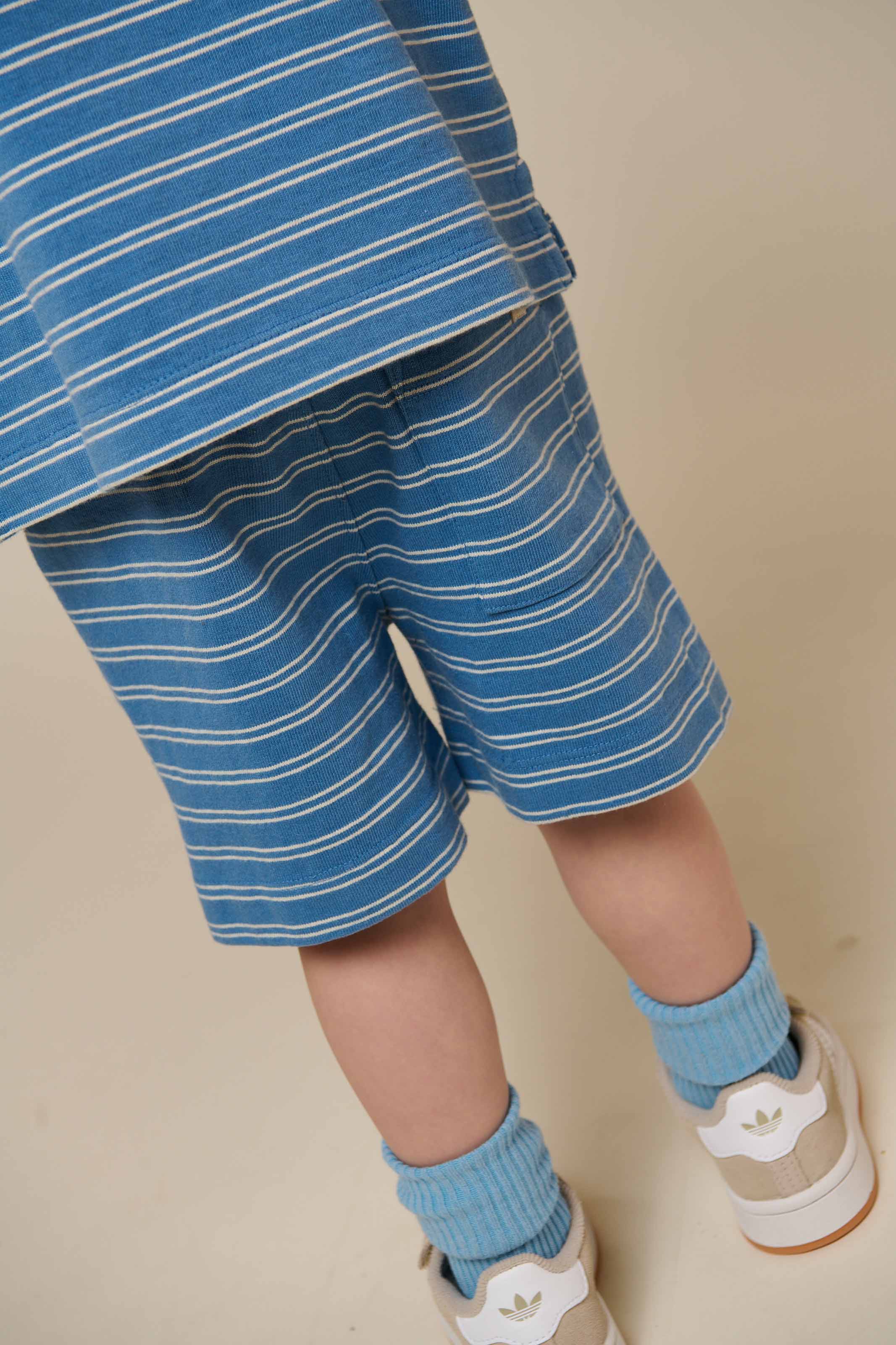 Gestreepte Jersey Shorts - Kids - Dusty Blue | 101183 Otto
