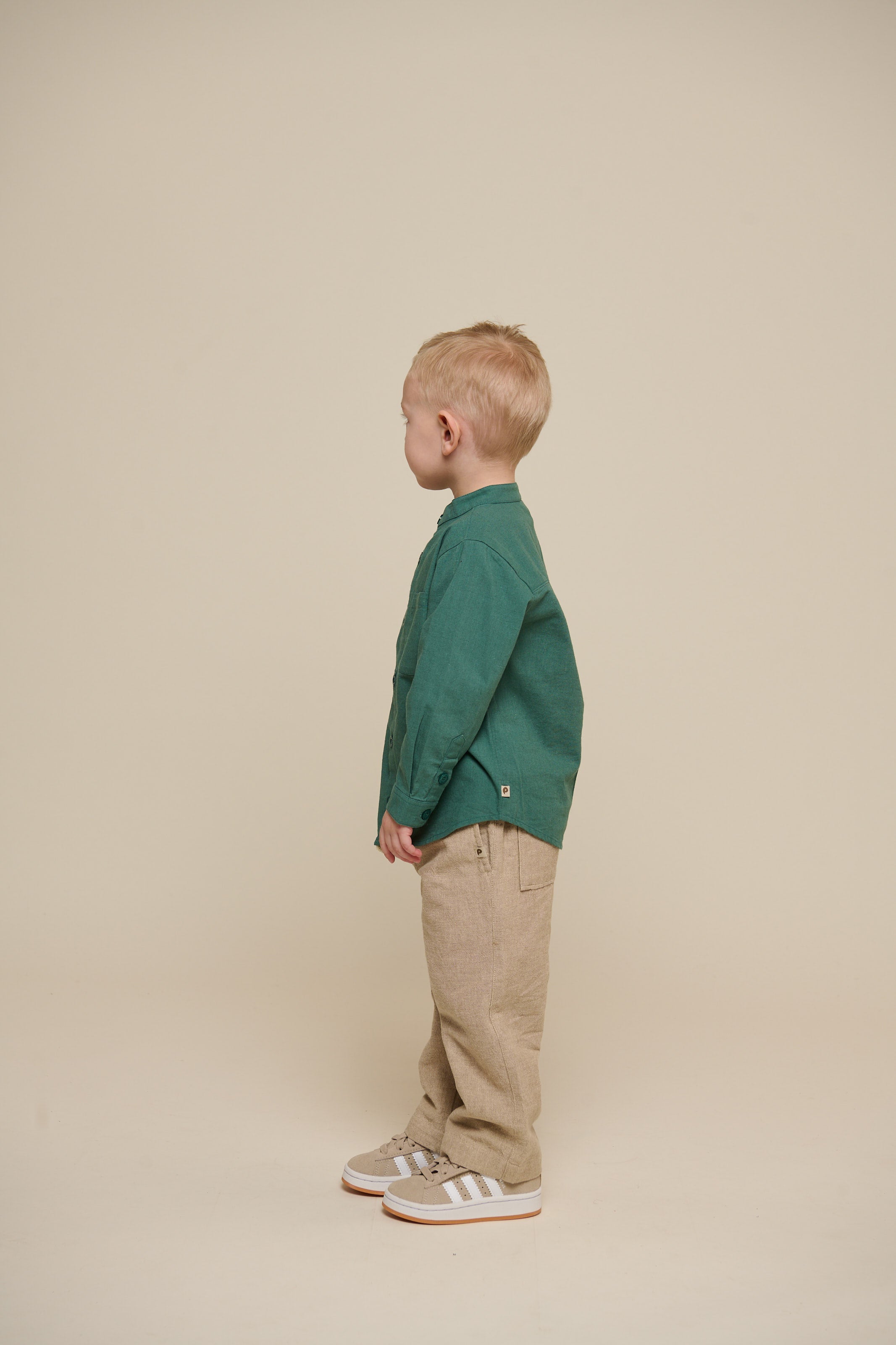 Geweven Katoenen Broek met Textuur - Kids - Sand | 101199 Walter