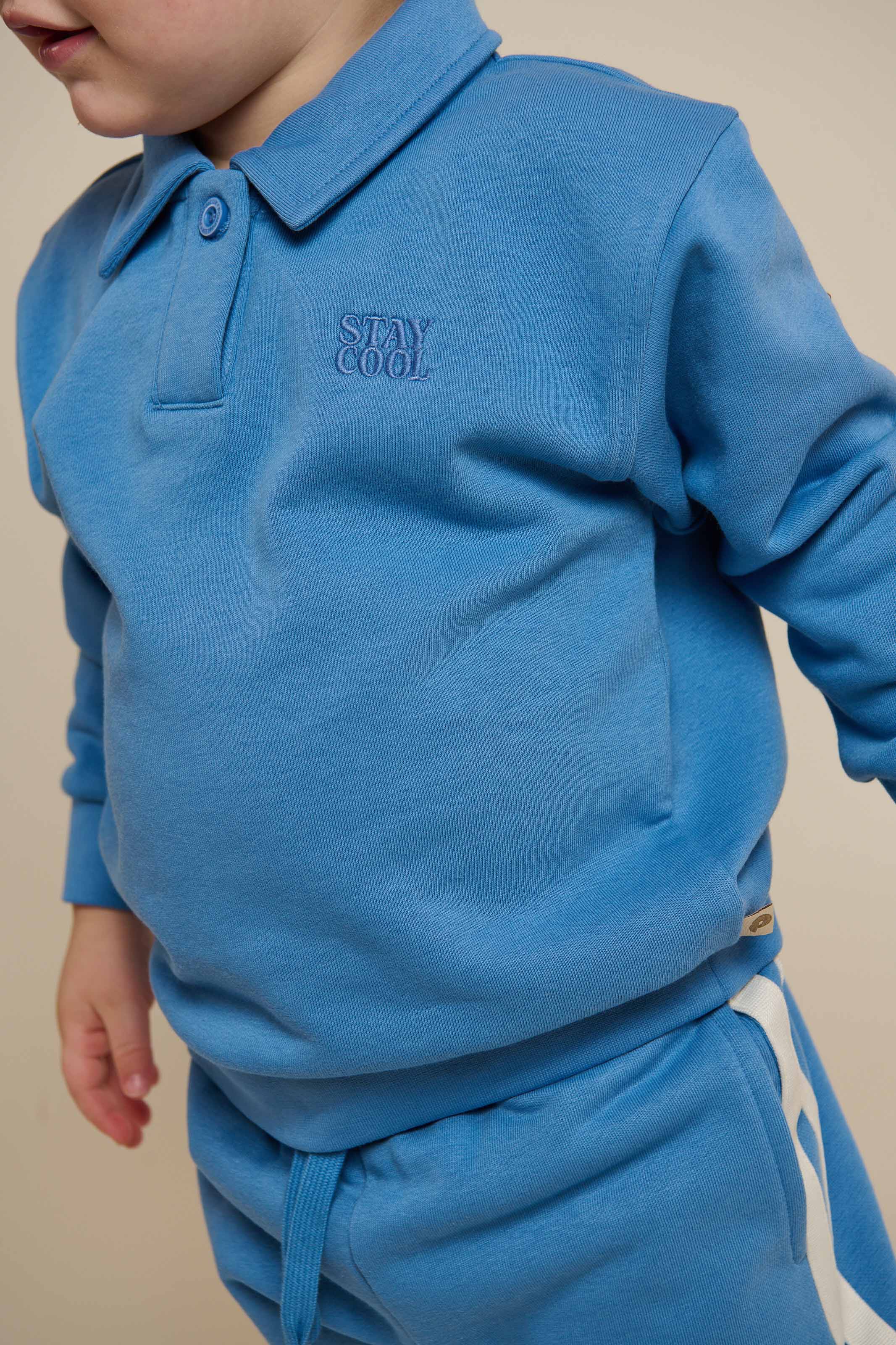 Polo Sweatshirt - Kids - Dusty Blue | 101253 Carter