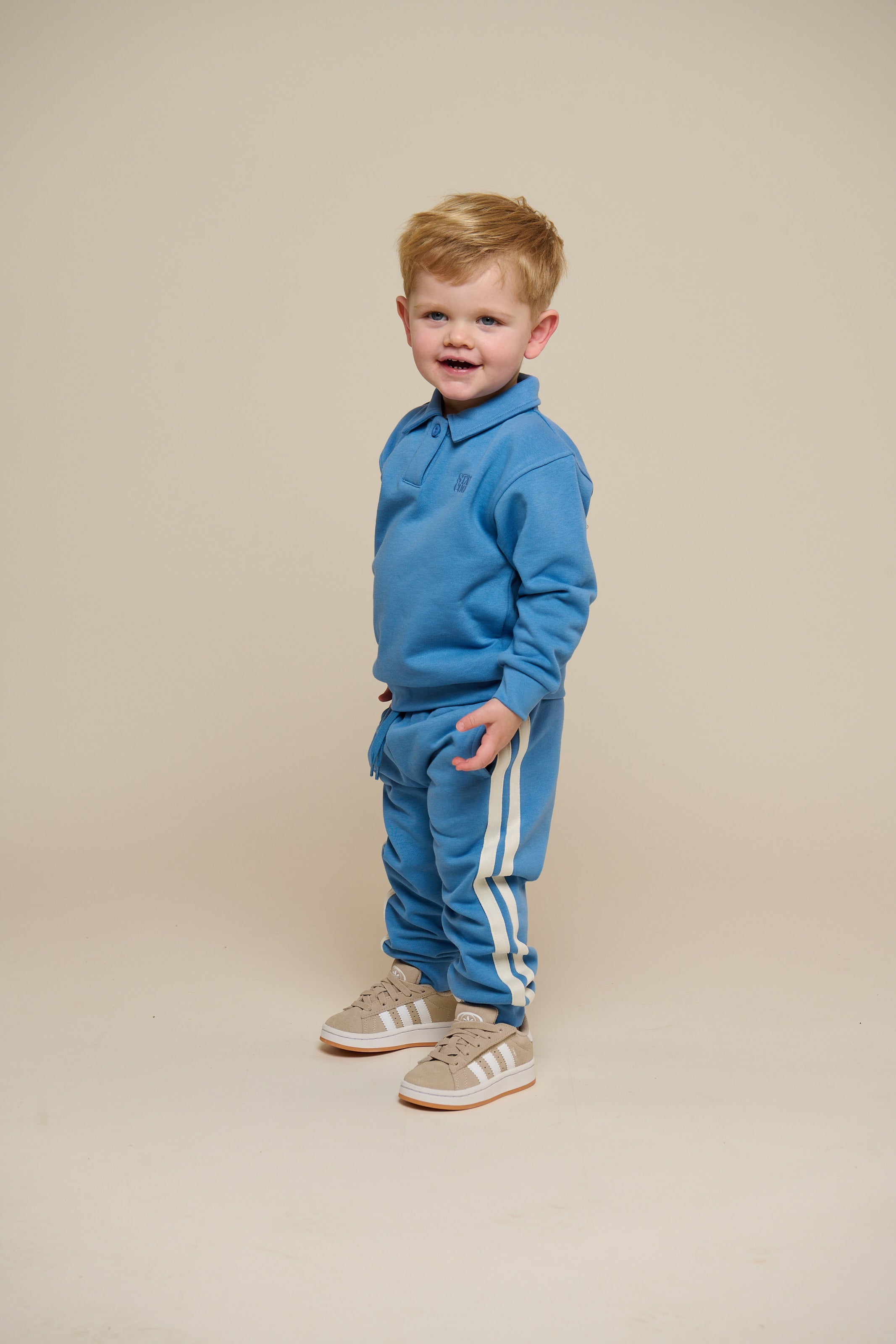Sweatpants met Tape - Kids - Dusty Blue | 101257 Carter
