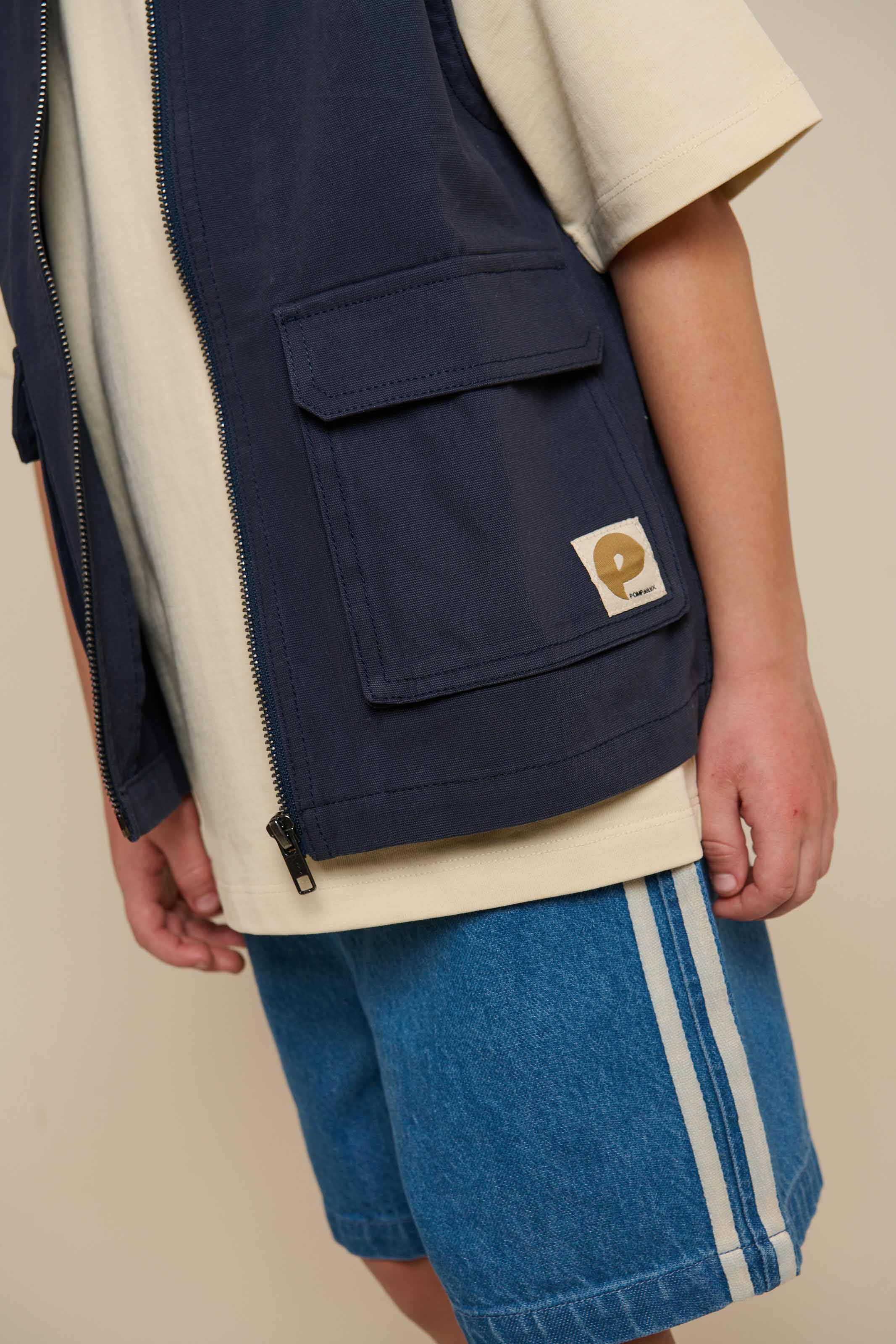 Baggy Denimshorts met Tape - Tween - Blue Denim | 101143 Callum