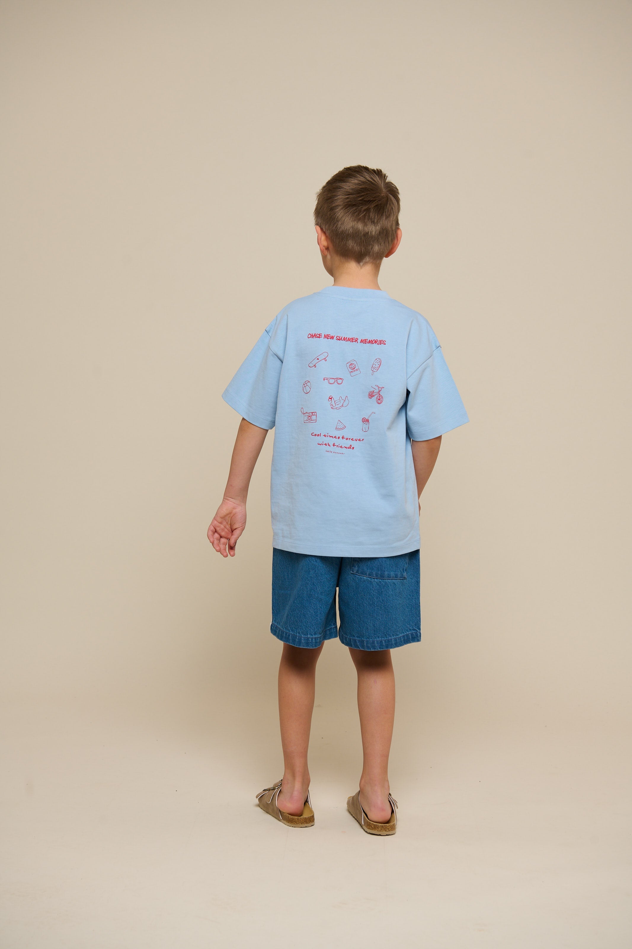 Baggy Denimshorts met Tape - Tween - Blue Denim | 101143 Callum