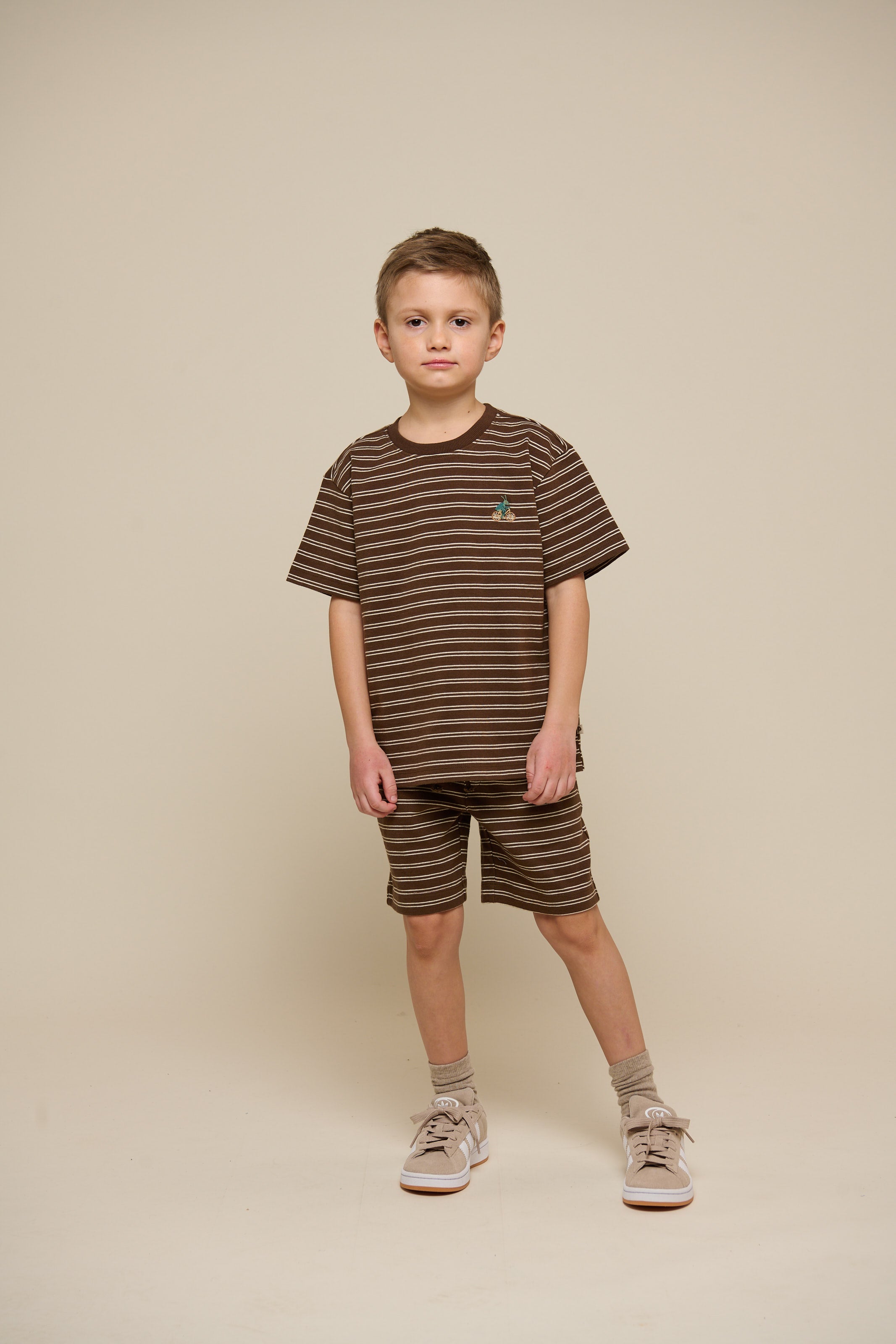 Gestreepte Jersey Shorts - Tween - Dark Brown | 101182 Otto