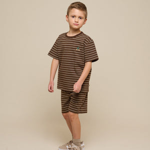 Gestreept T-shirt - Tween - Dark Brown | 101178 Otto