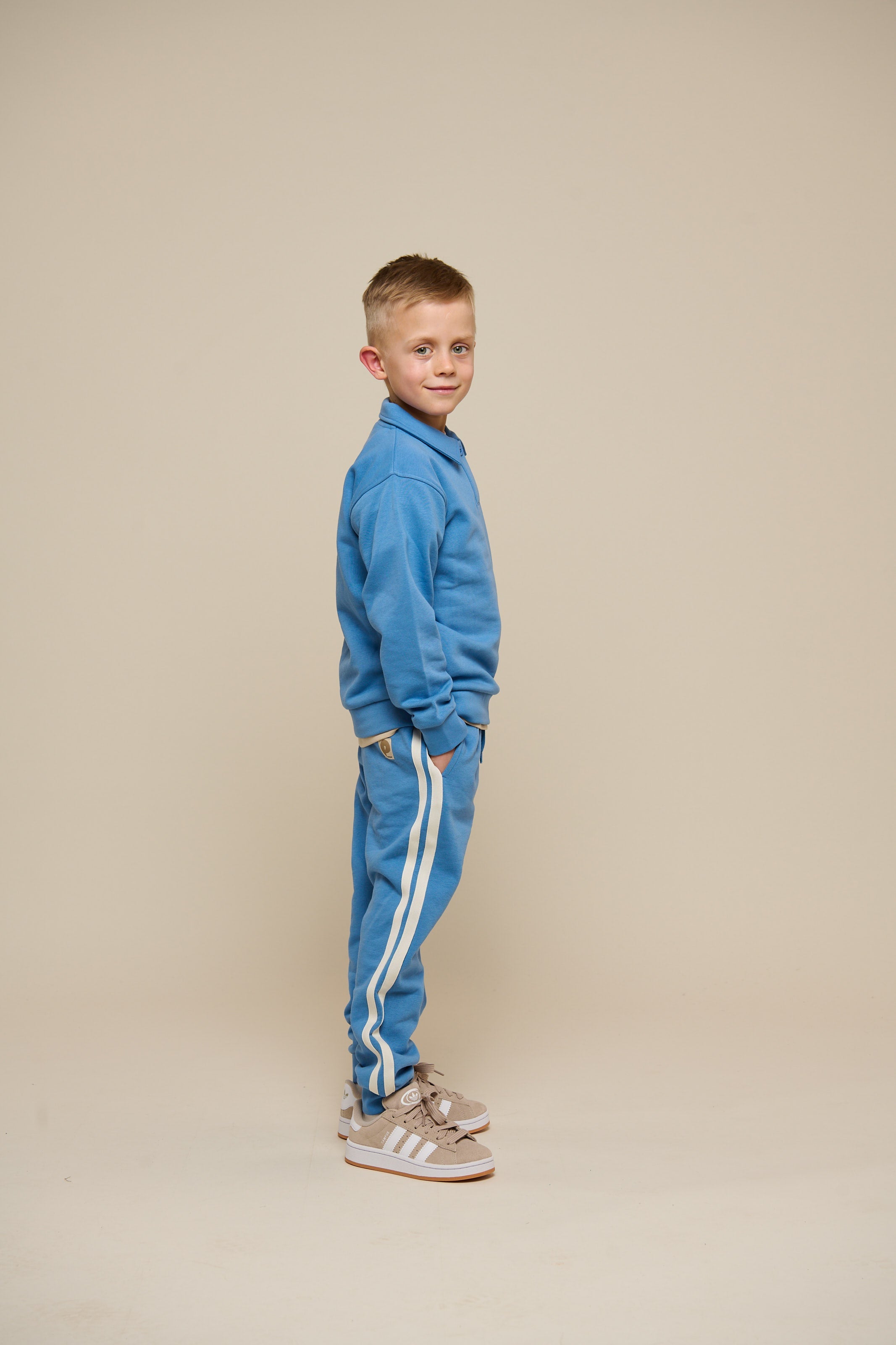 Sweatpants met Tape - Tween - Dusty Blue | 101258 Carter