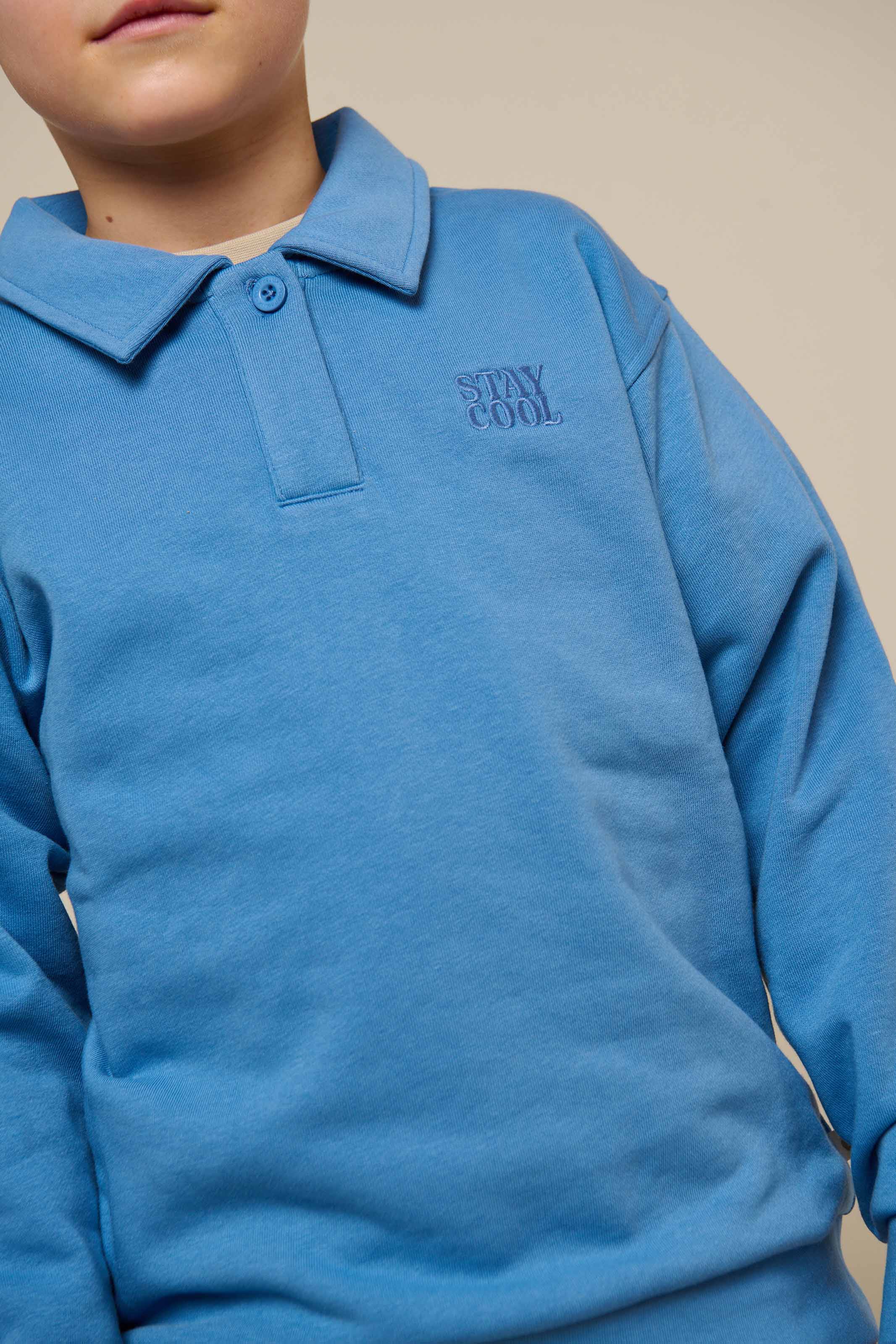 Polo Sweatshirt - Tween - Dusty Blue | 101254 Carter