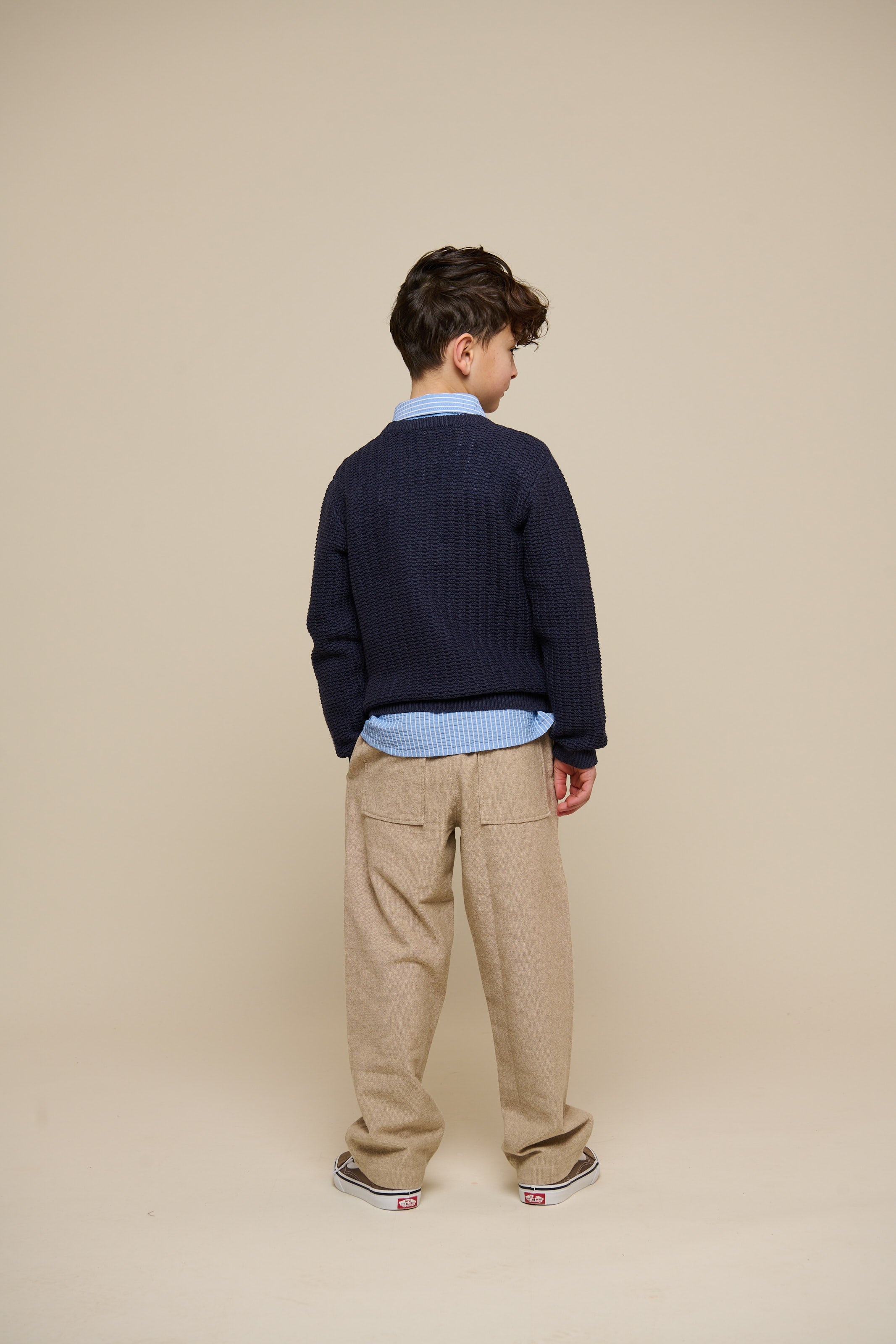 Geweven Katoenen Broek met Textuur - Tween - Sand | 101200 Walter