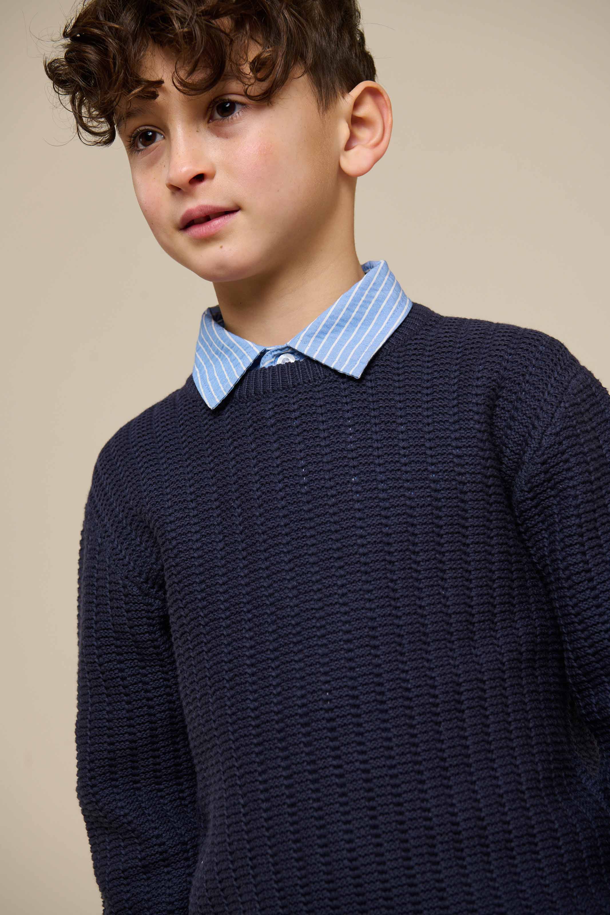 Effen Gebreid - Tween - Navy | 101282 Brady