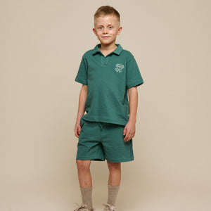 Polo T-shirt van Gestructureerde Jersey - Tween - Tropical Green | 101216 Sonny