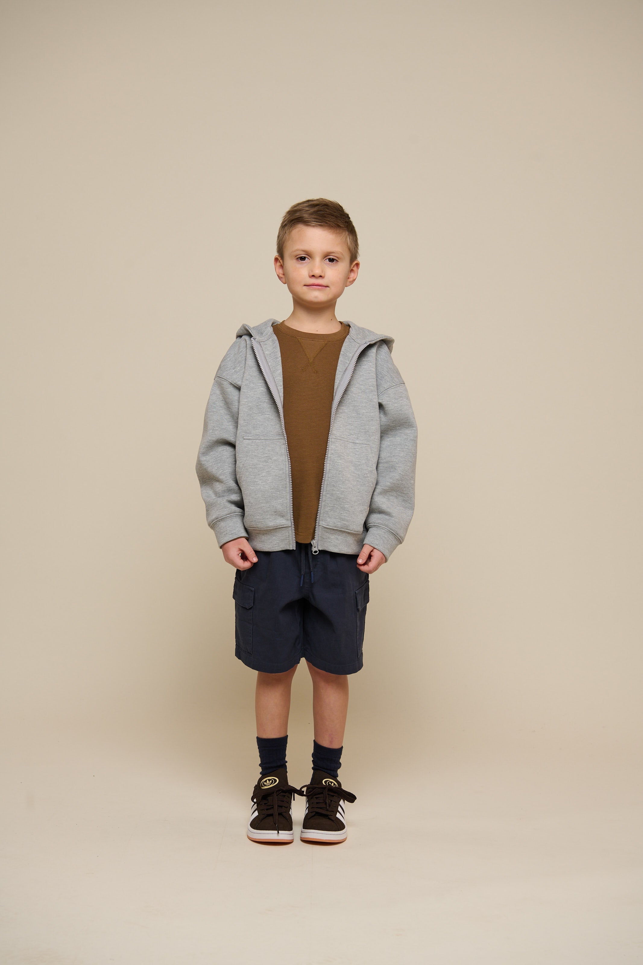 Gestructureerd T-shirt met lange mouwen - Tween - Coffee | 100706 Malthe