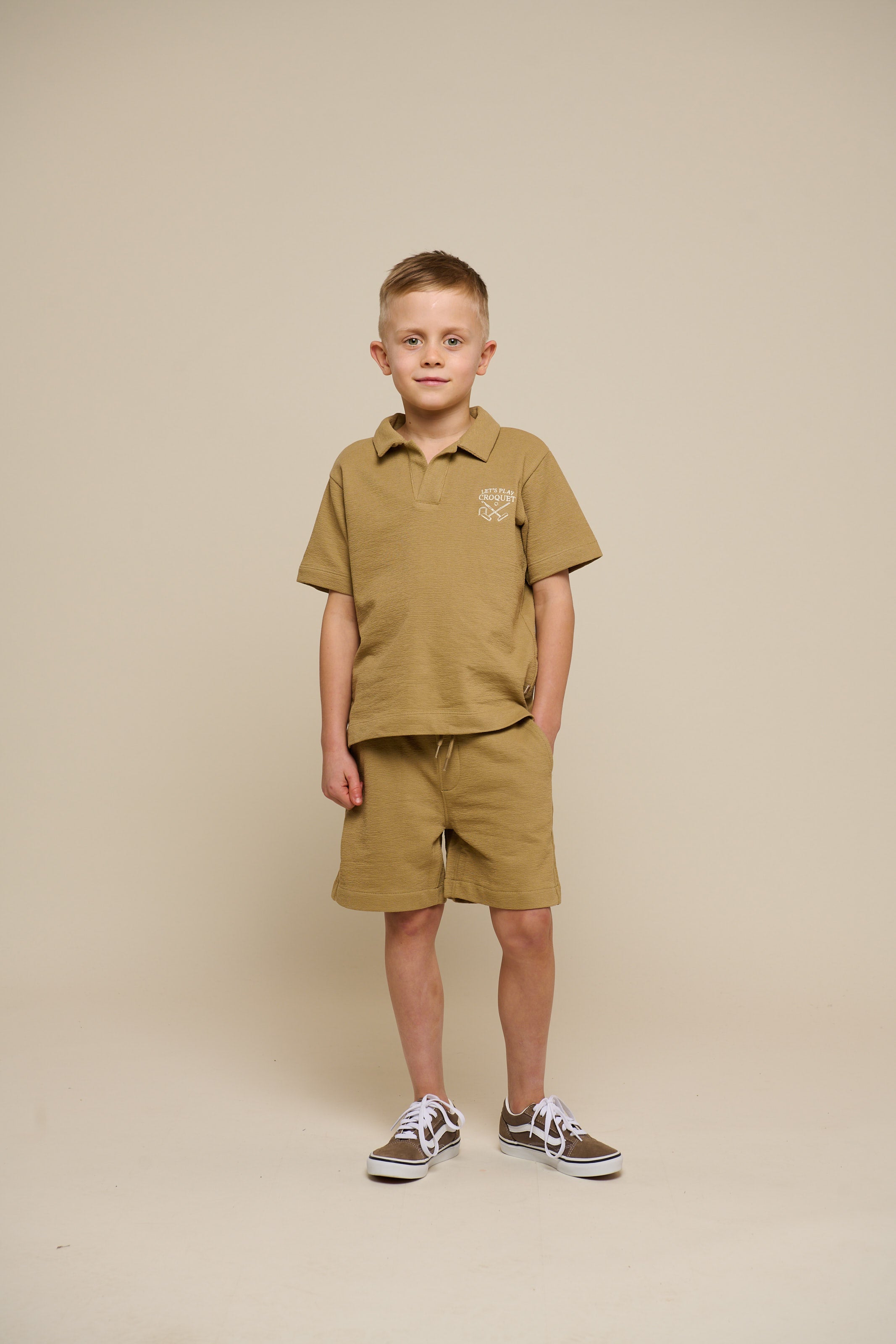 Gestructureerde Jerseyshorts - Tween - Khaki | 101222 Sonny
