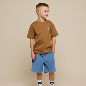 Pull-On Ribfluwelen Shorts - Tween - Dusty Blue | 101101 Tobias