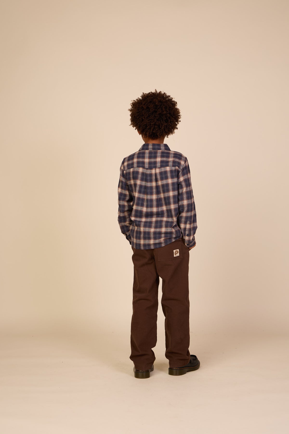 Geruit flanellen overhemd Tween - Navy/Beige | 101650 Edwin