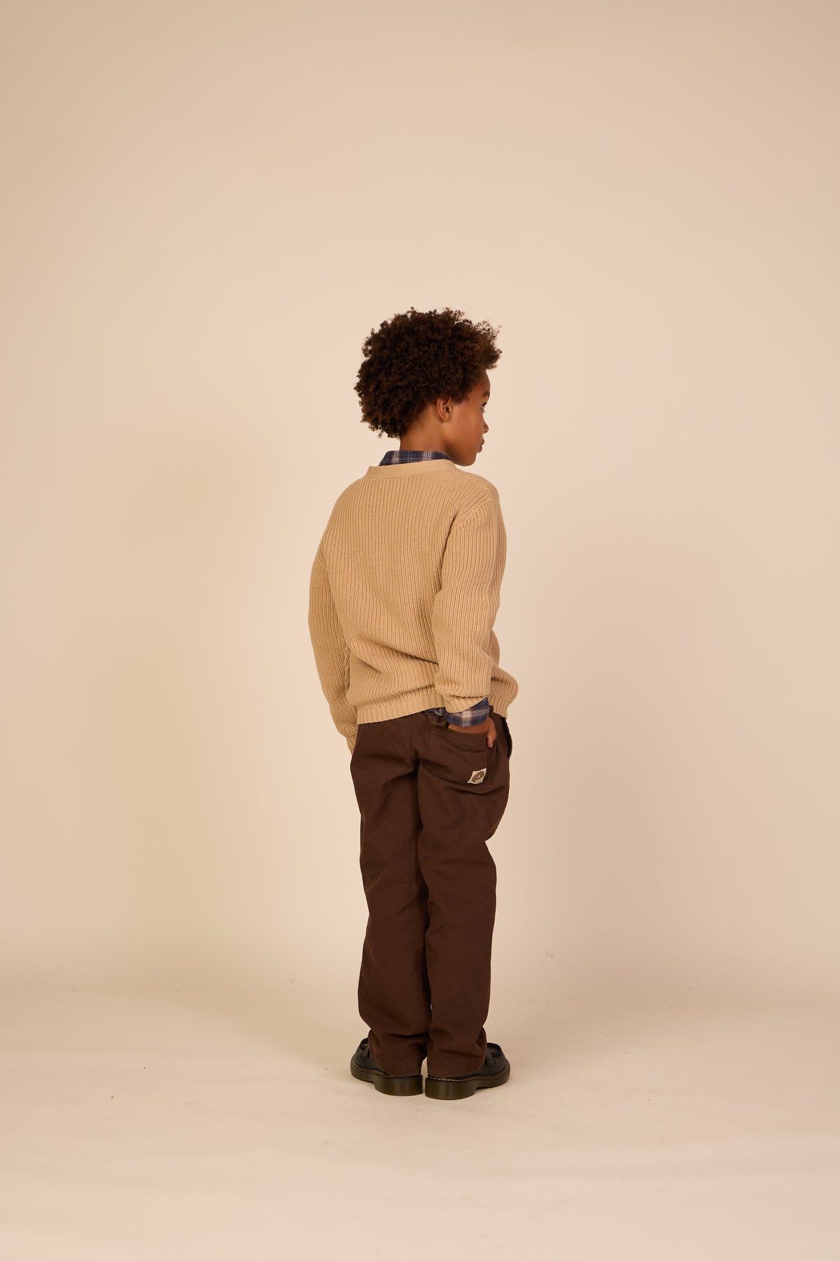 Canvas broek met opgestikte zakken Tween - Dark Brown | 101532 Greyson