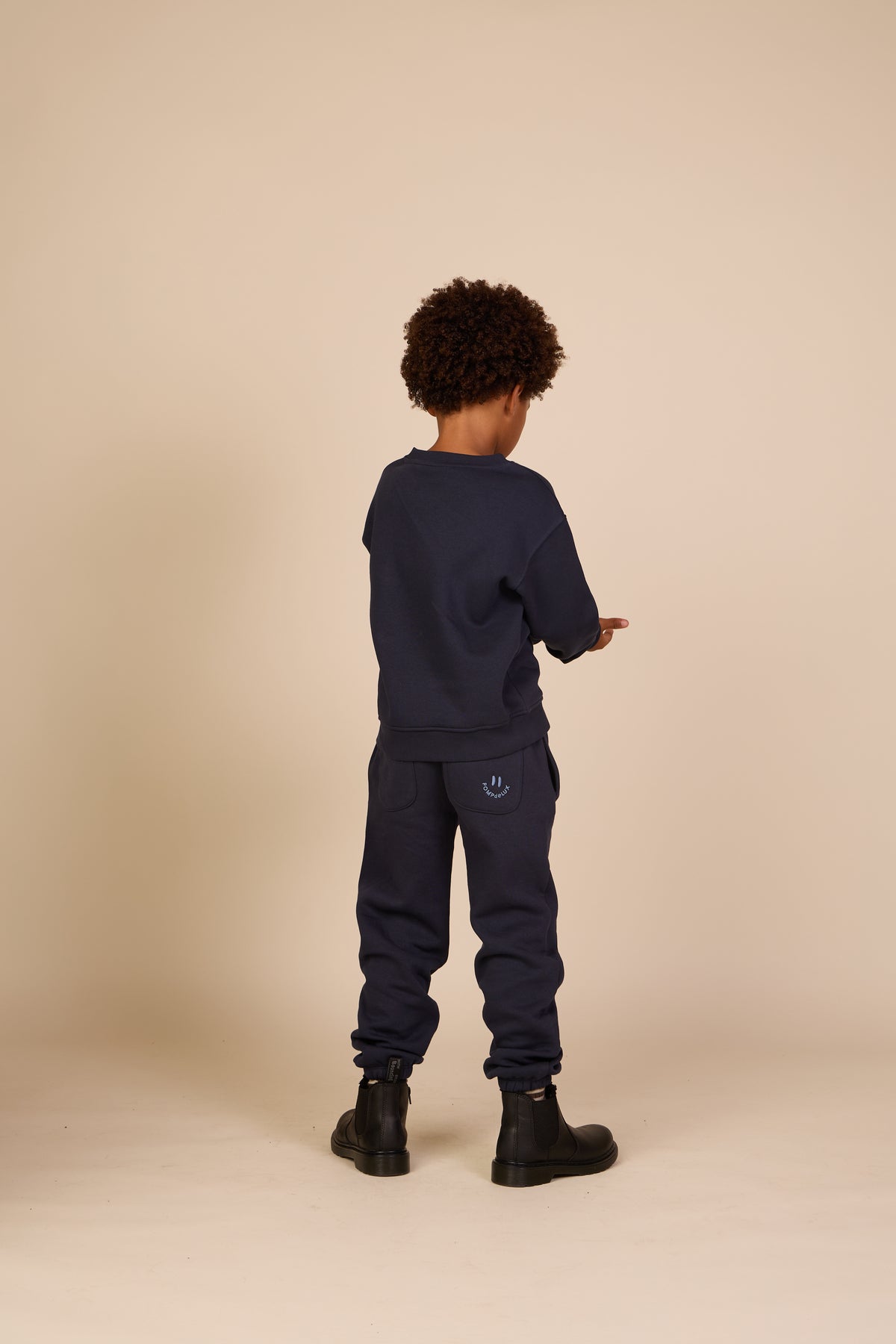 Sweatshirt met ronde hals en smileyborduursel Tween - Navy | 101574 Andrew