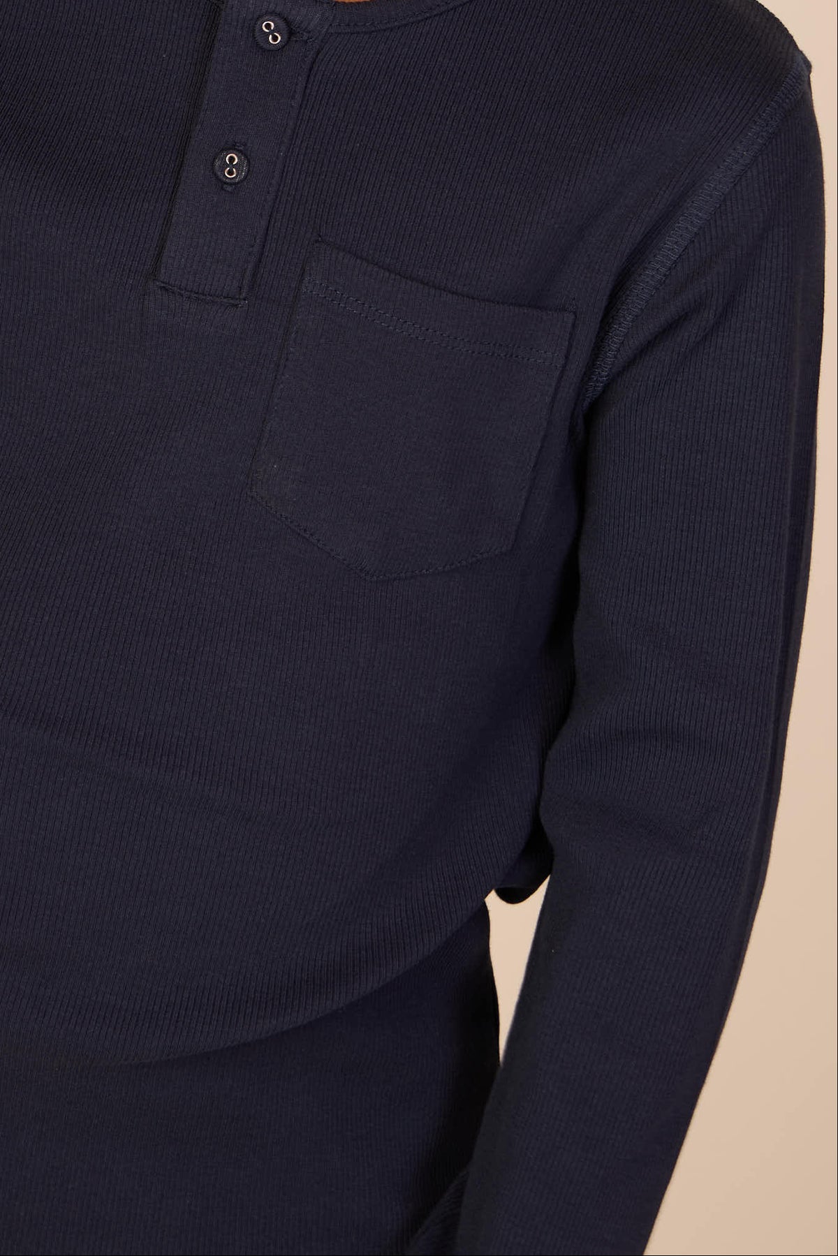Geribd henley-langarmshirt Kids - Navy | 101591 Conrad