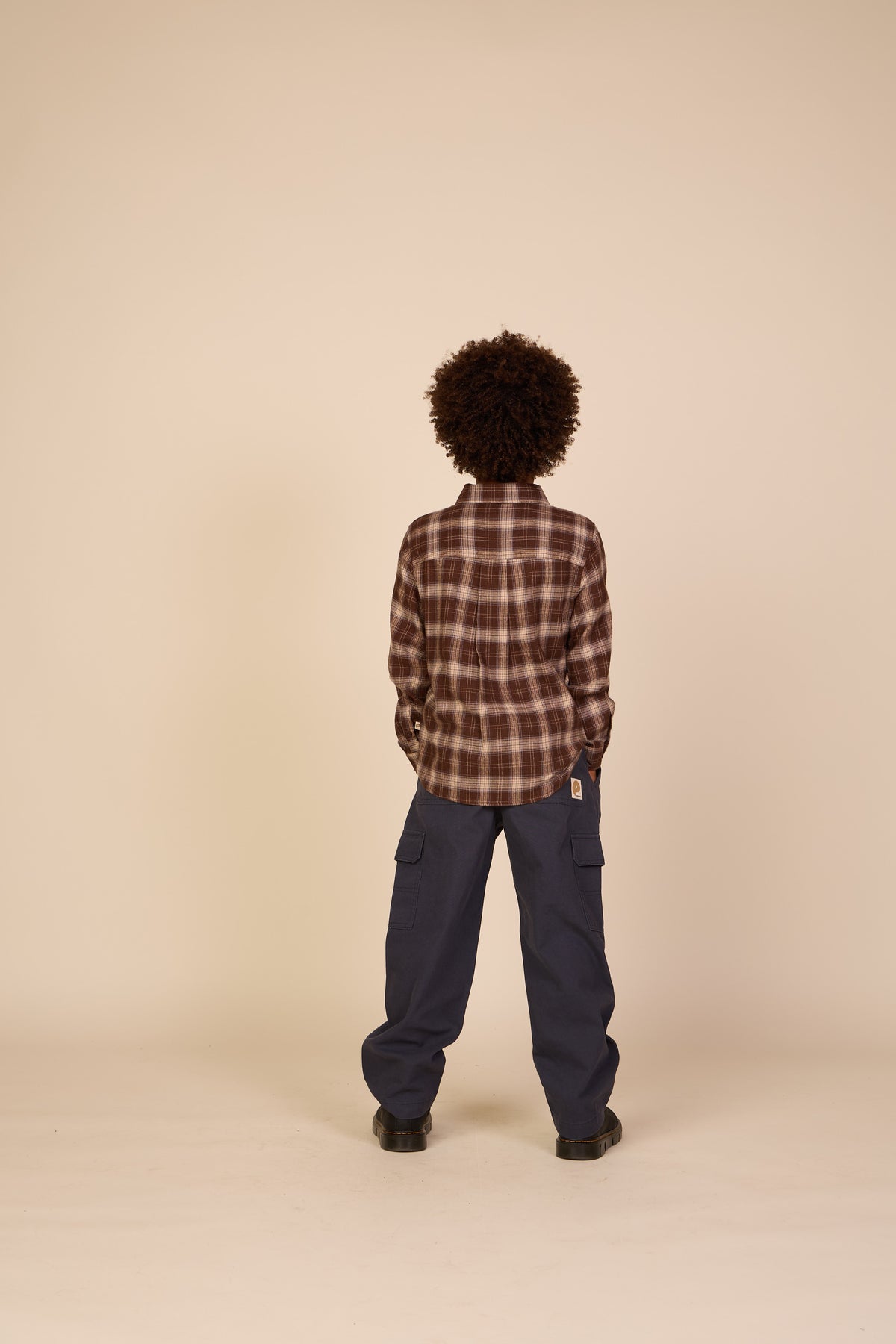 Geruit flanellen overhemd Tween - Brown/Navy | 101652 Edwin