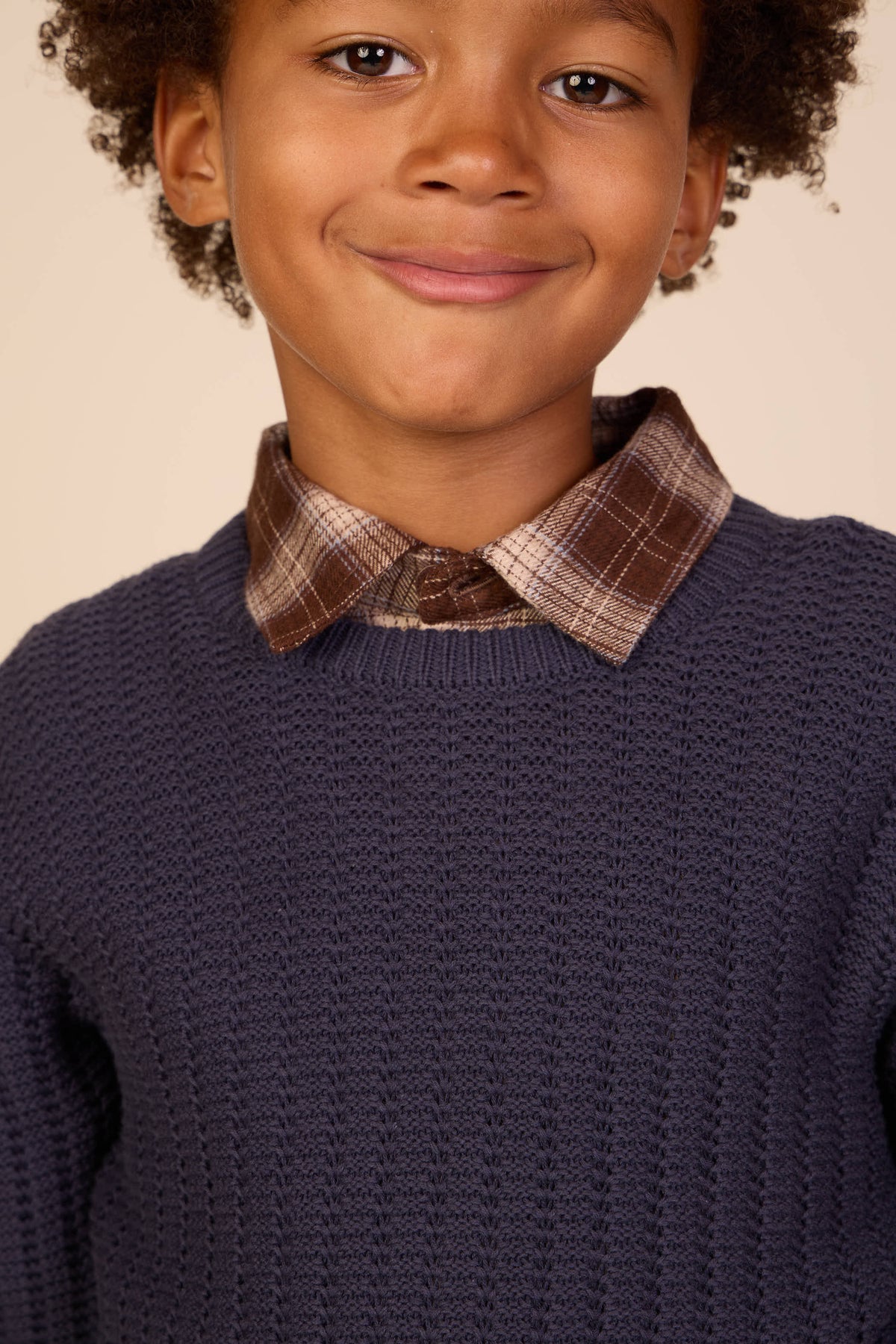 Geruit flanellen overhemd Tween - Brown/Navy | 101652 Edwin