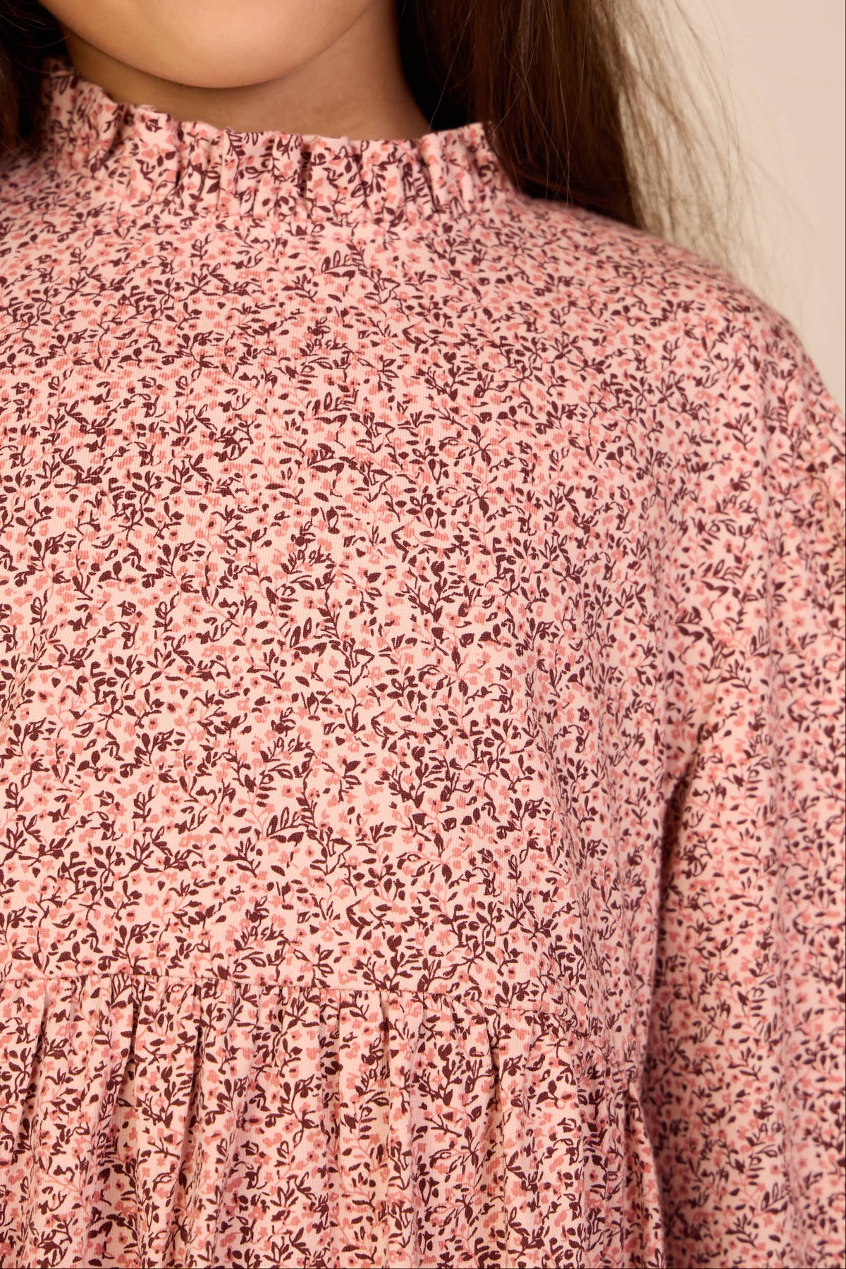 Jersey peplum blouse met print Kids - Rose/Bordeaux | 101543 Heidi