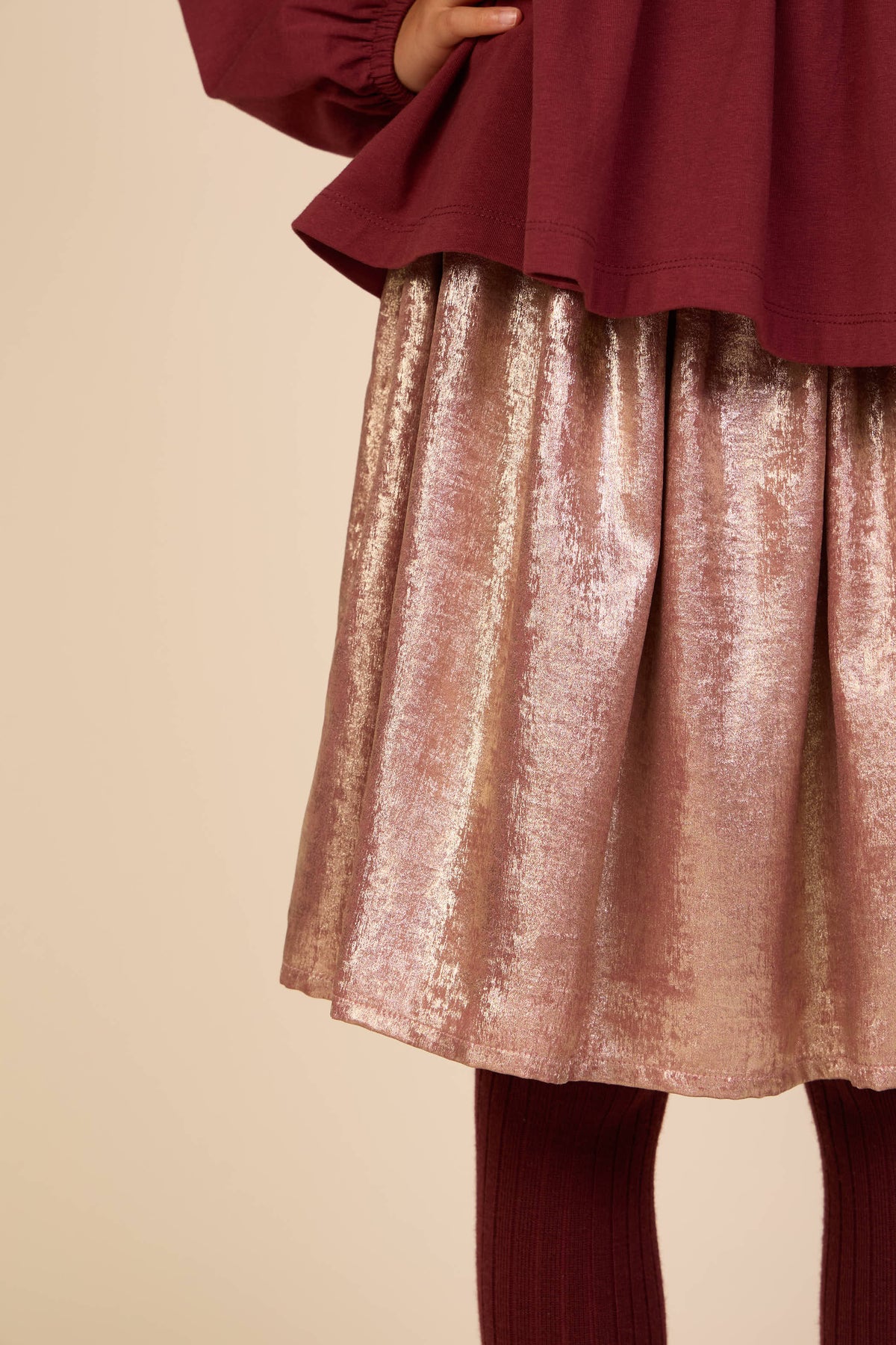 Rok met foliefinish Tween - Dusty Rose | 101674 Sylvia