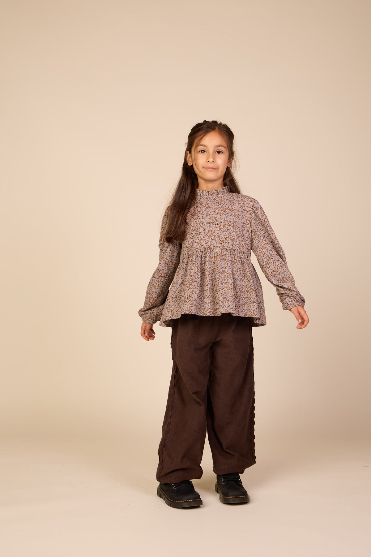 Corduroy broek met zigzagband Tween - Dark Brown | 101482 Sille