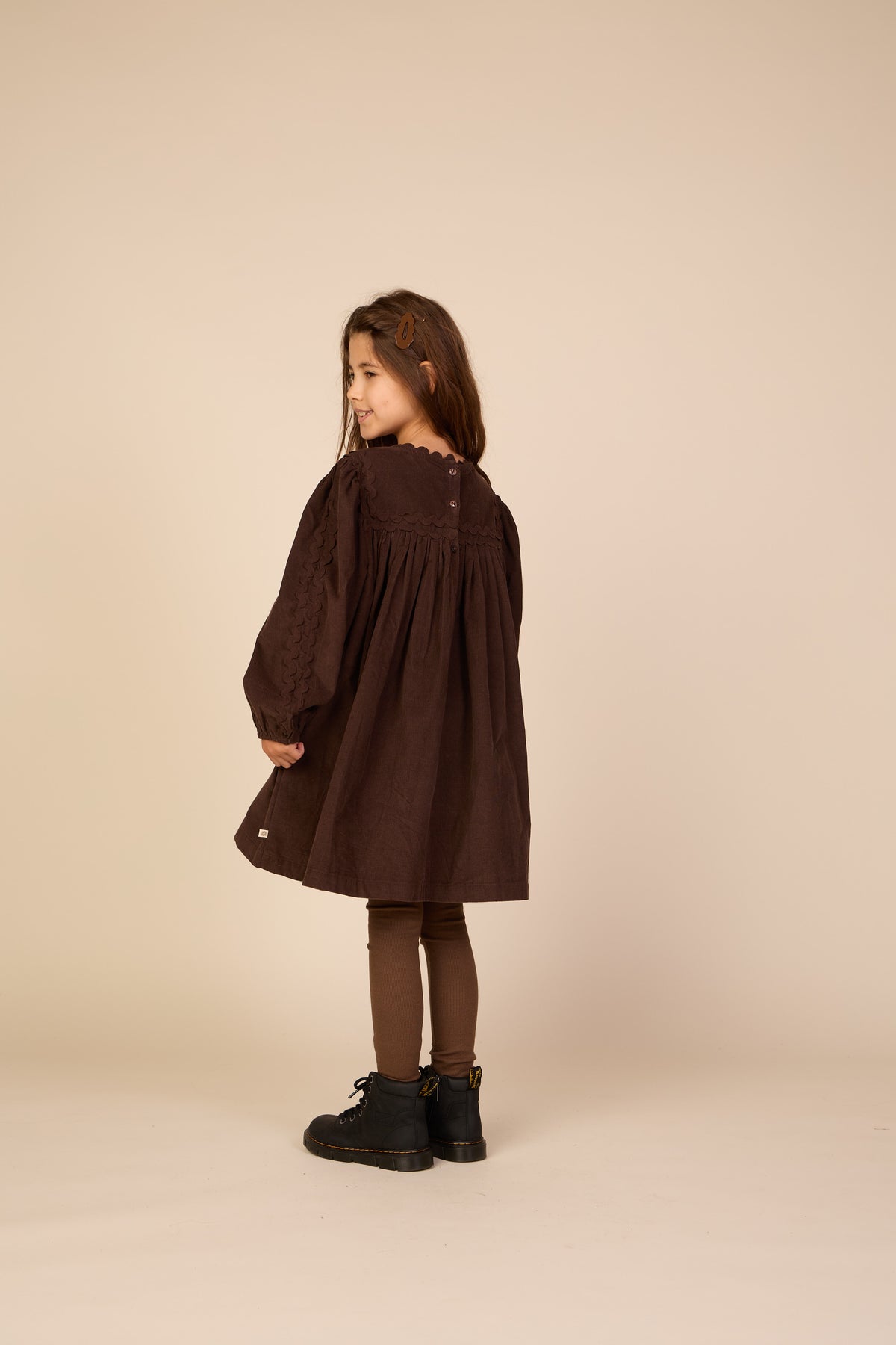 Geribde legging in modalmix Tween - Brown | 101566 Lottie