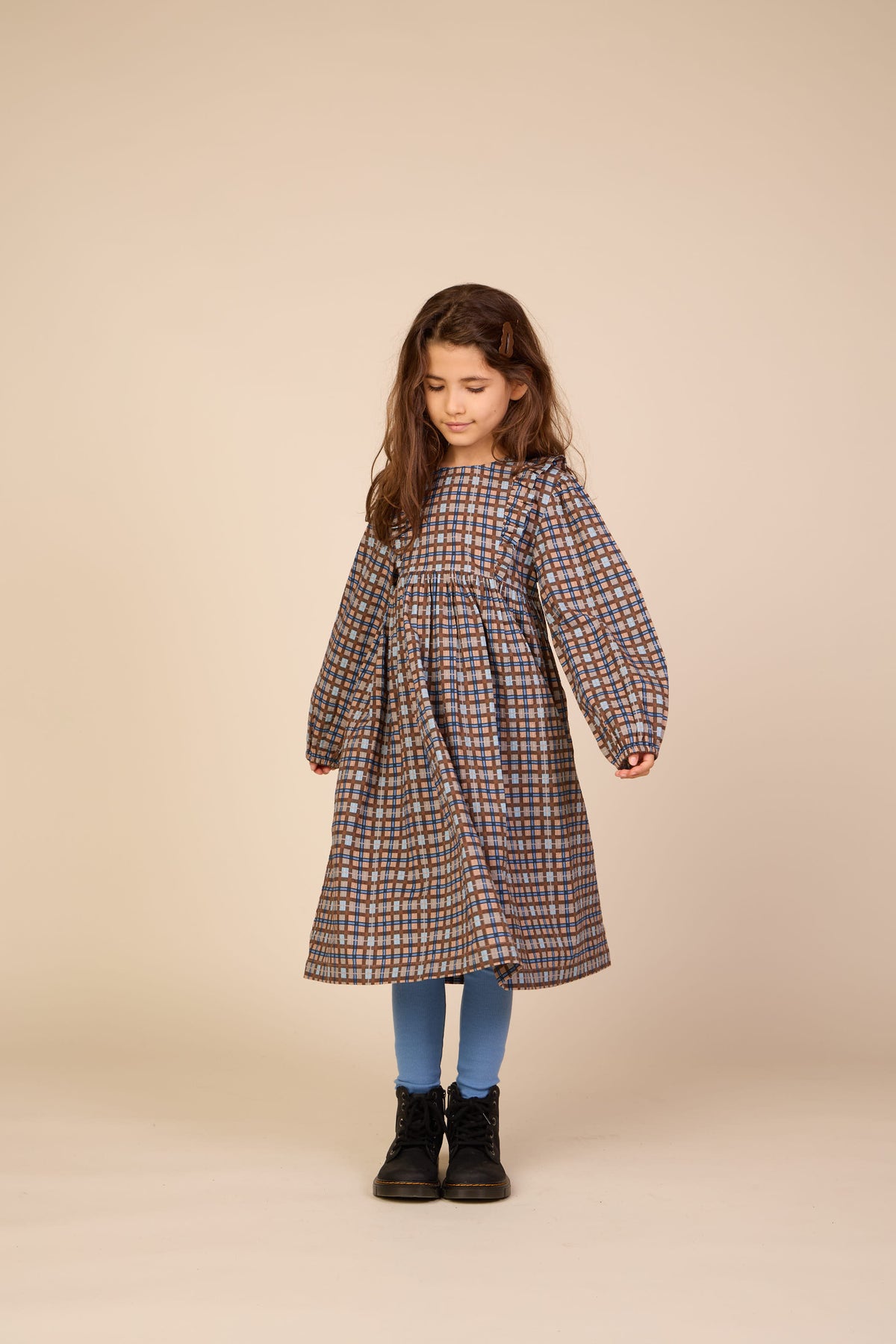 Geruite katoenen jurk Tween - Blue | 101488 Penny
