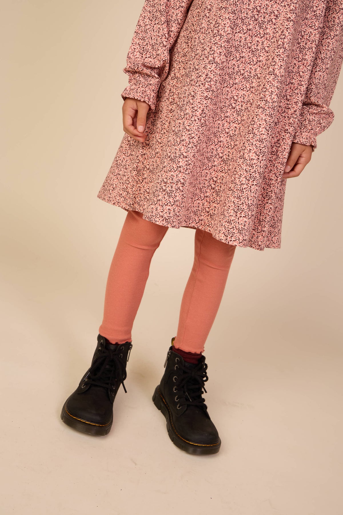 Geribde legging in modalmix Tween - Dusty Rose | 101568 Lottie