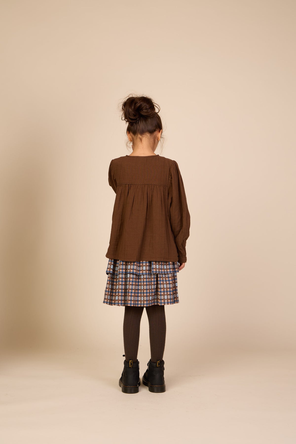 Geruite katoenen rok Tween - Blue | 101500 Penny