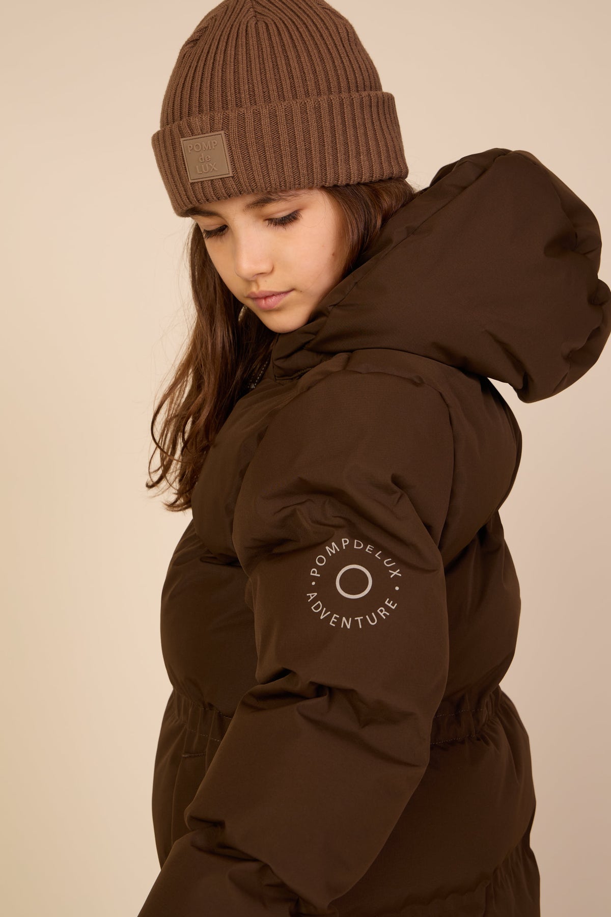 Adventure® gewatteerde winterjas met verstelbare taille Tween - Dark Brown | 101414 Elenor
