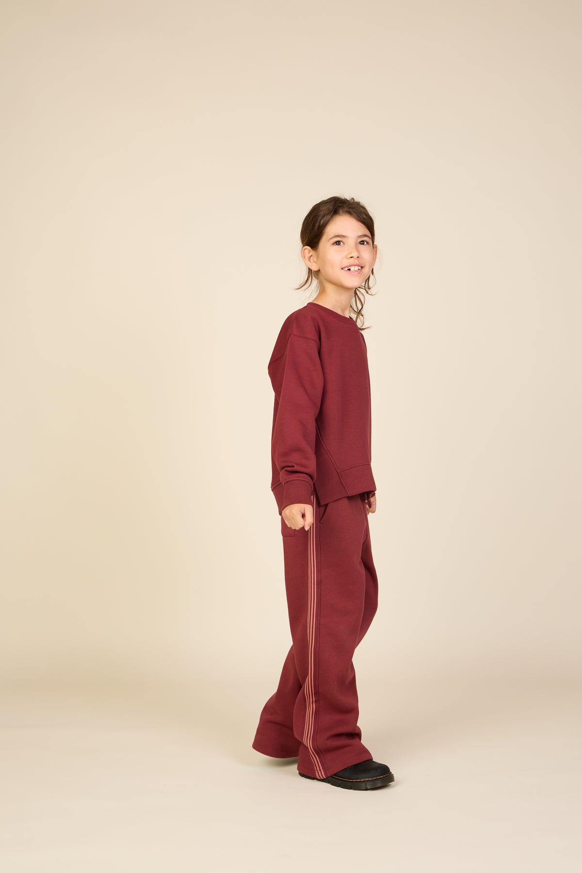 Joggingbroek met zijband Tween - Bordeaux | 101629 Zoe