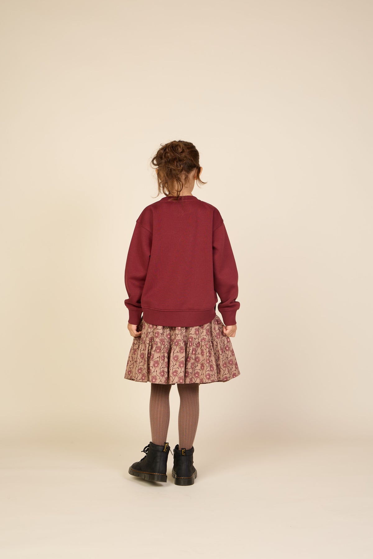 Gebloemde katoenen rok Tween - Rose/Bordeaux | 101430 Nova