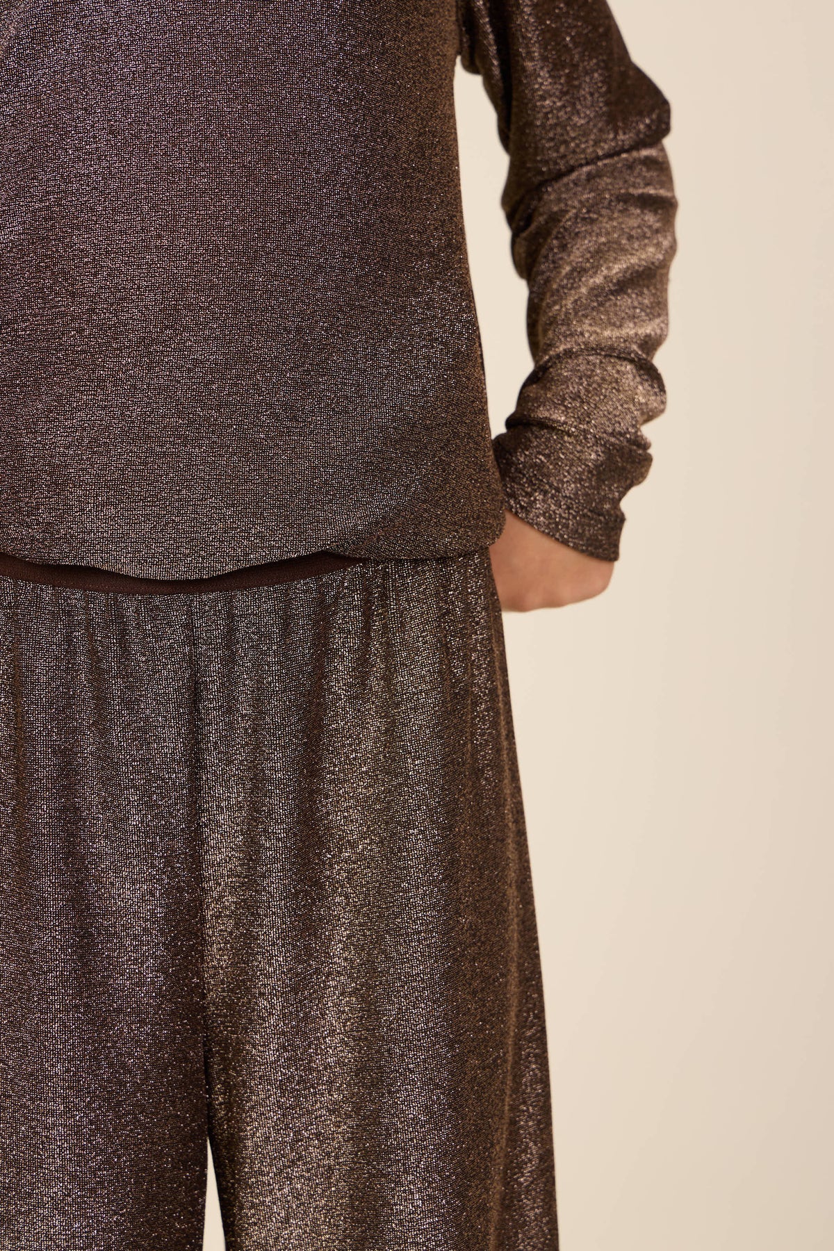 Broek met lurex Kids - Dark Brown | 101667 Helen