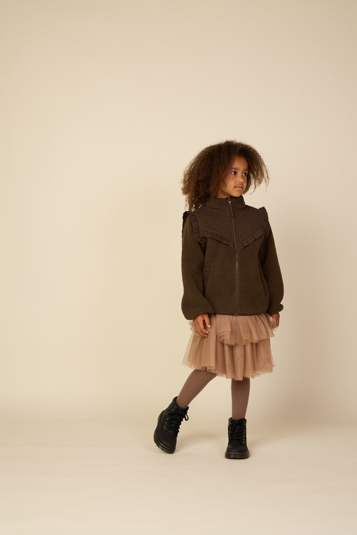 Teddyjas met gewatteerde pas Tween - Dark Brown | 101684 Hailey
