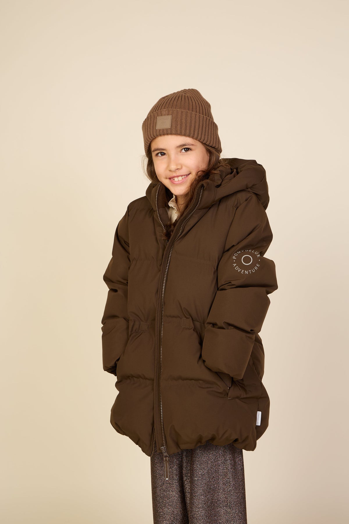 Adventure® gewatteerde winterjas met verstelbare taille Tween - Dark Brown | 101414 Elenor