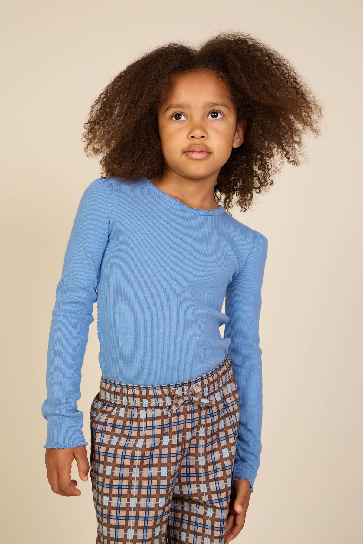 Geribd langarmshirt in modalmix Tween - Dusty Blue | 101564 Lottie