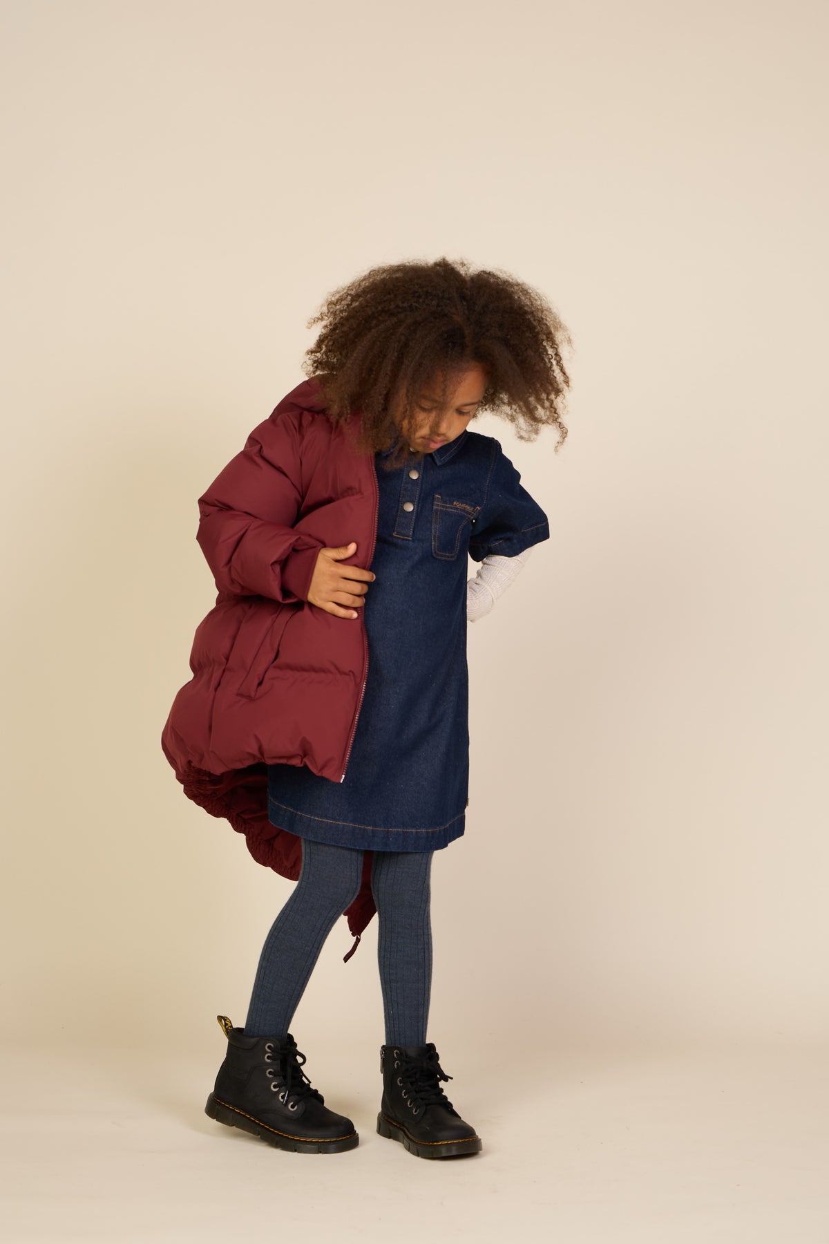 Adventure® gewatteerde winterjas met verstelbare taille Tween - Bordeaux | 101416 Elenor