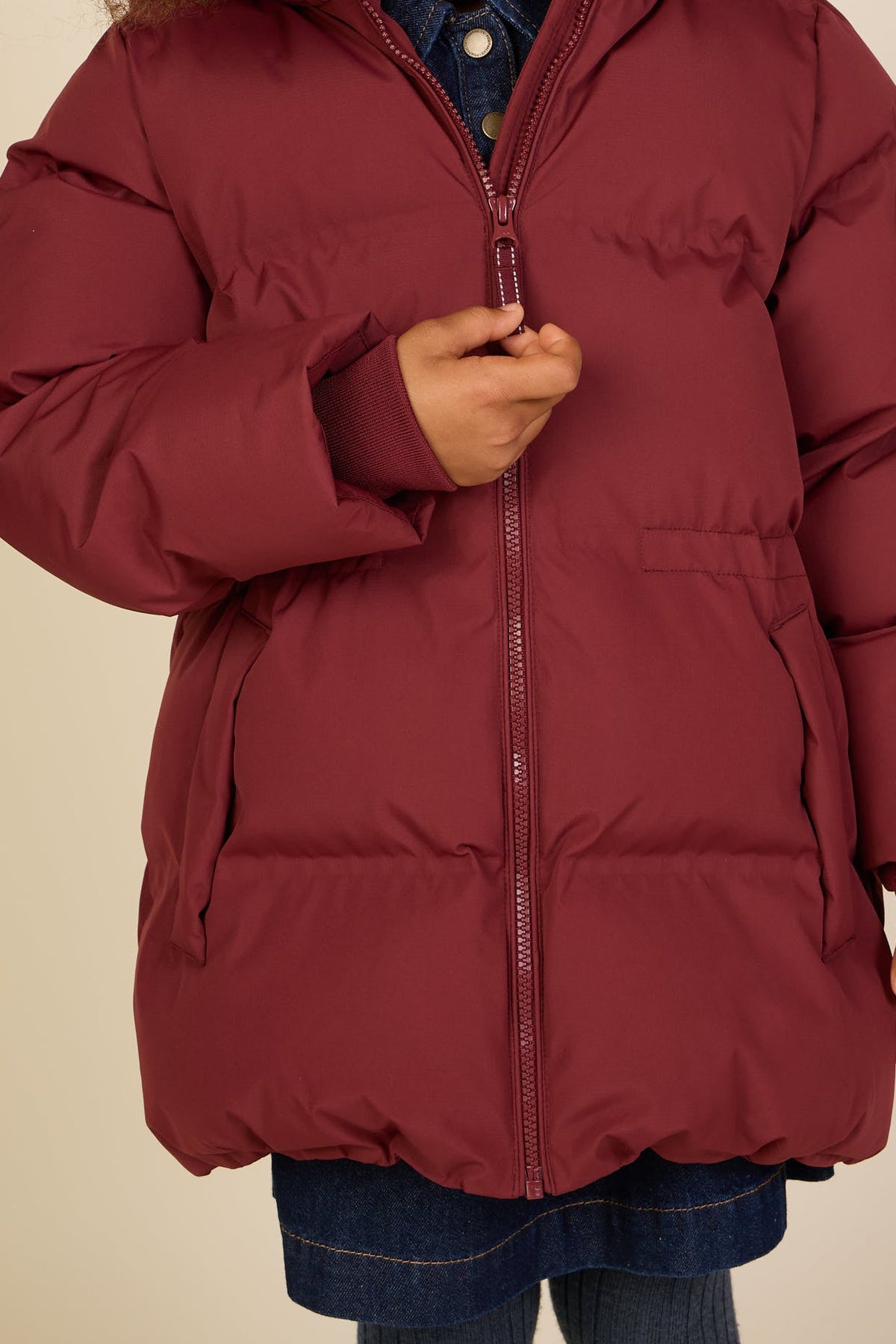 Adventure® gewatteerde winterjas met verstelbare taille Kids - Bordeaux | 101415 Elenor