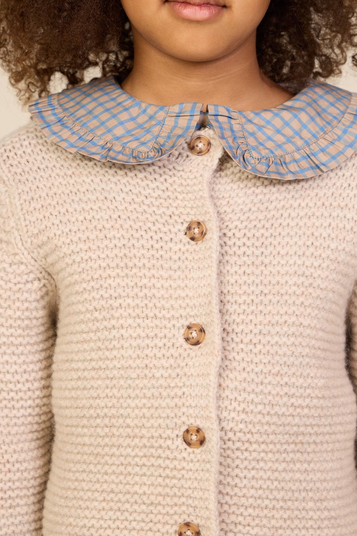 Gebreid Wollen Vest - Tween - Caffe Latte Melange | 100875 Maya