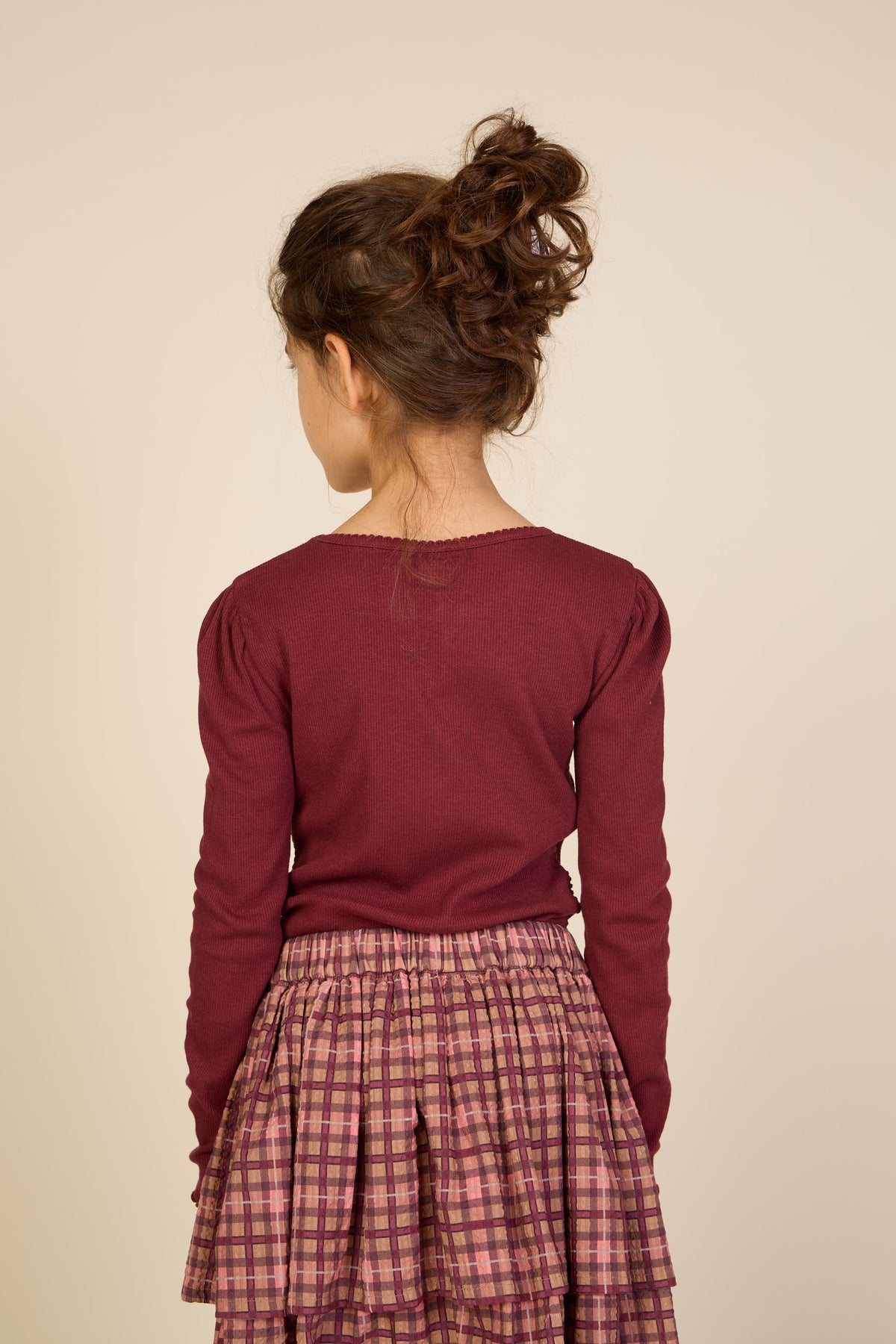 Geruite katoenen rok Tween - Rose | 101498 Penny