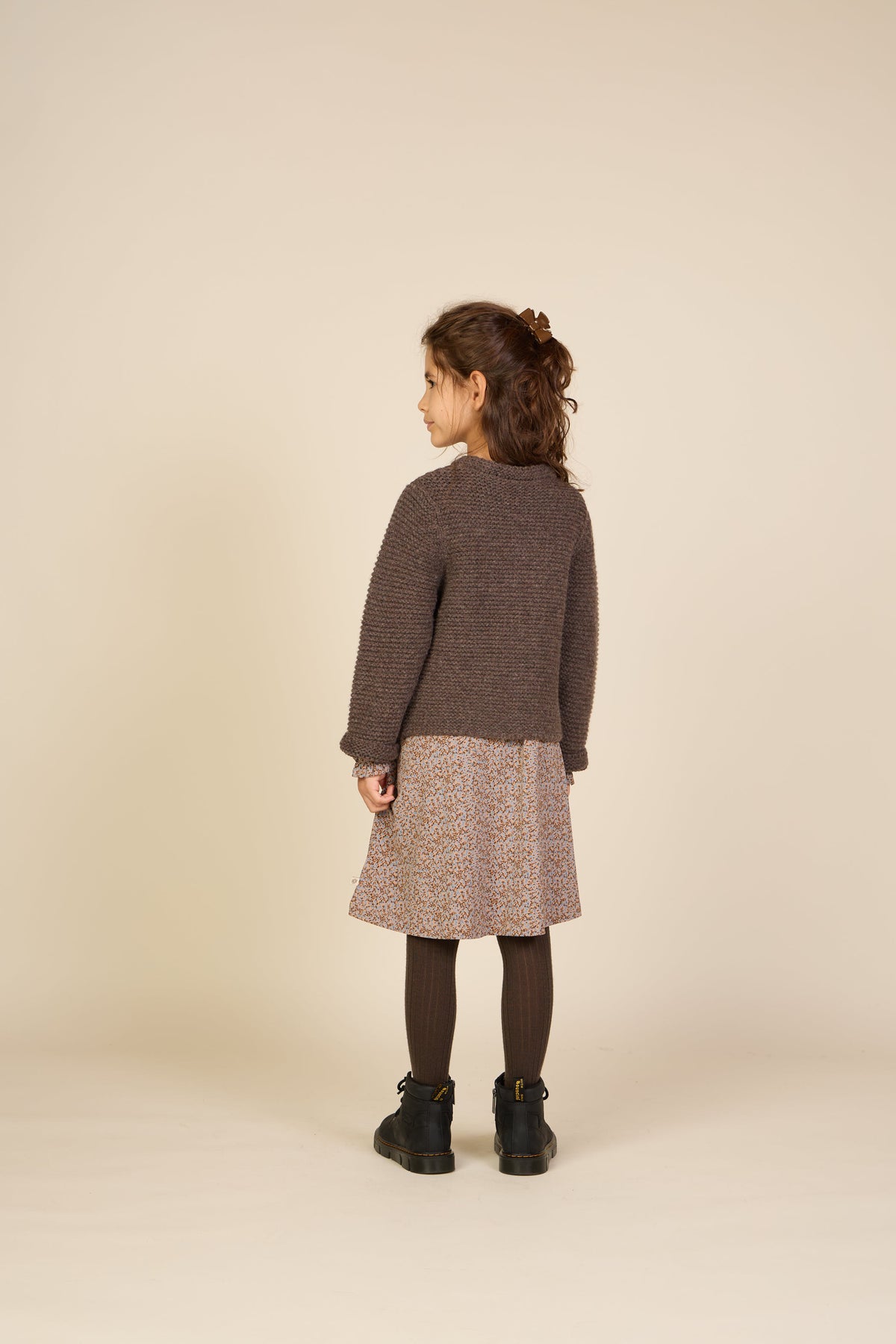 Gebreid Wollen Vest - Tween - Chocolate Melange | 100877 Maya
