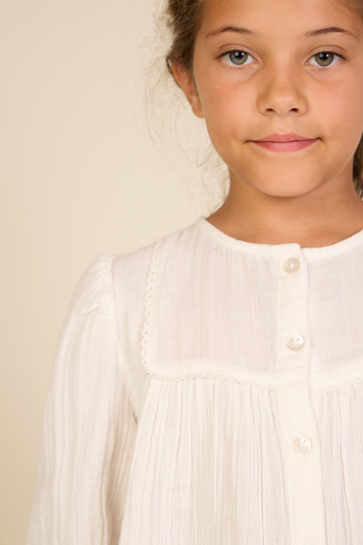 Blouse van double gauze katoen Tween - Offwhite | 101462 Celina