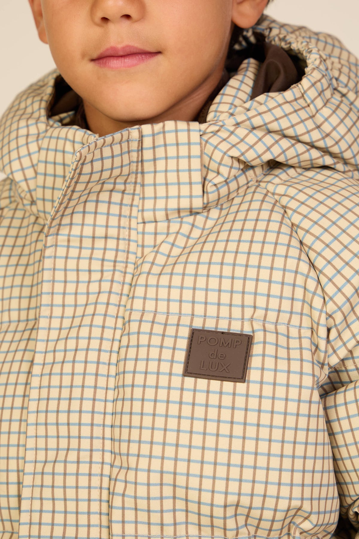 Geruite pufferjas Kids - Brown | 101422 Riley