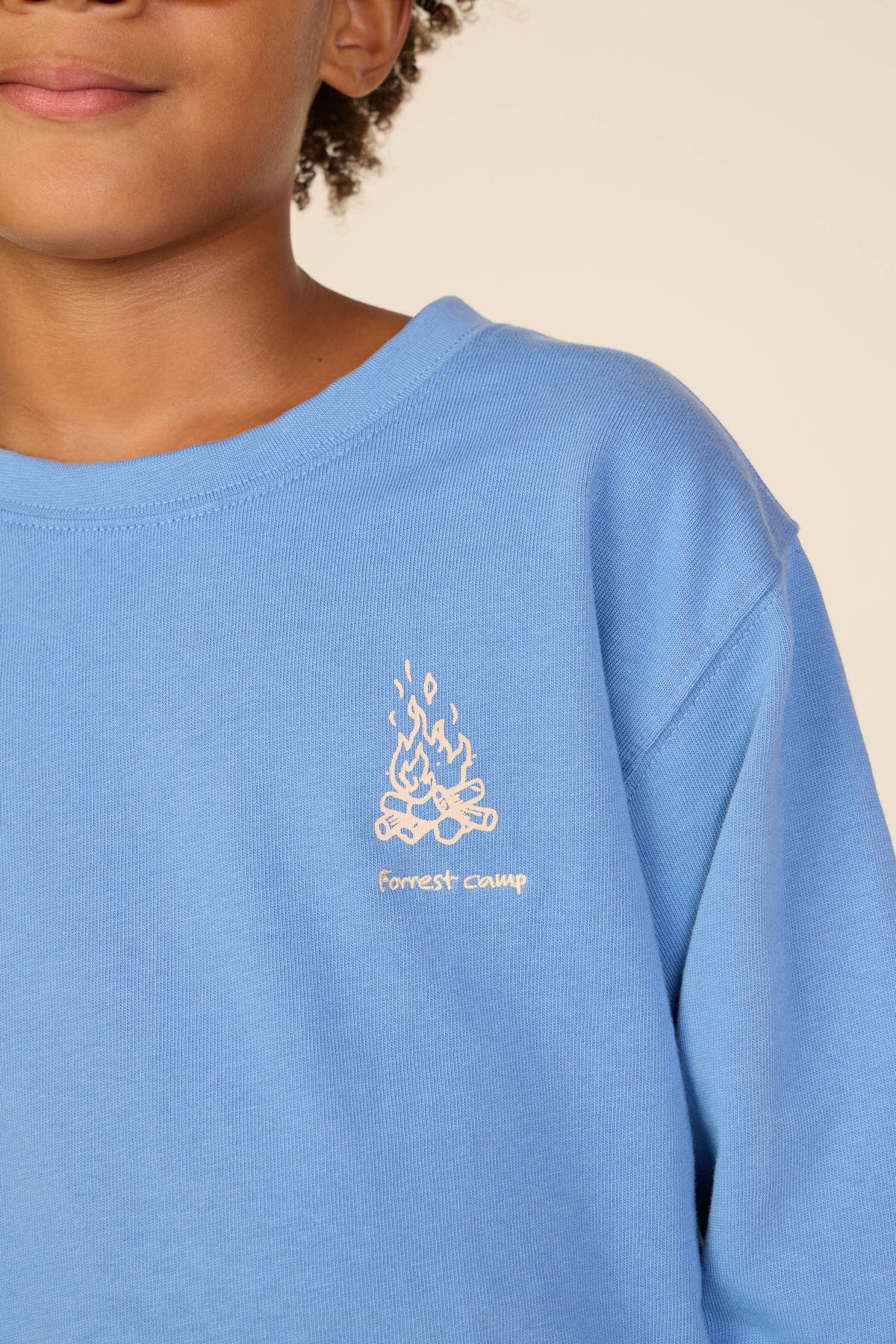 Langarmshirt met rugprint Tween - Dusty Blue | 101708 Weston