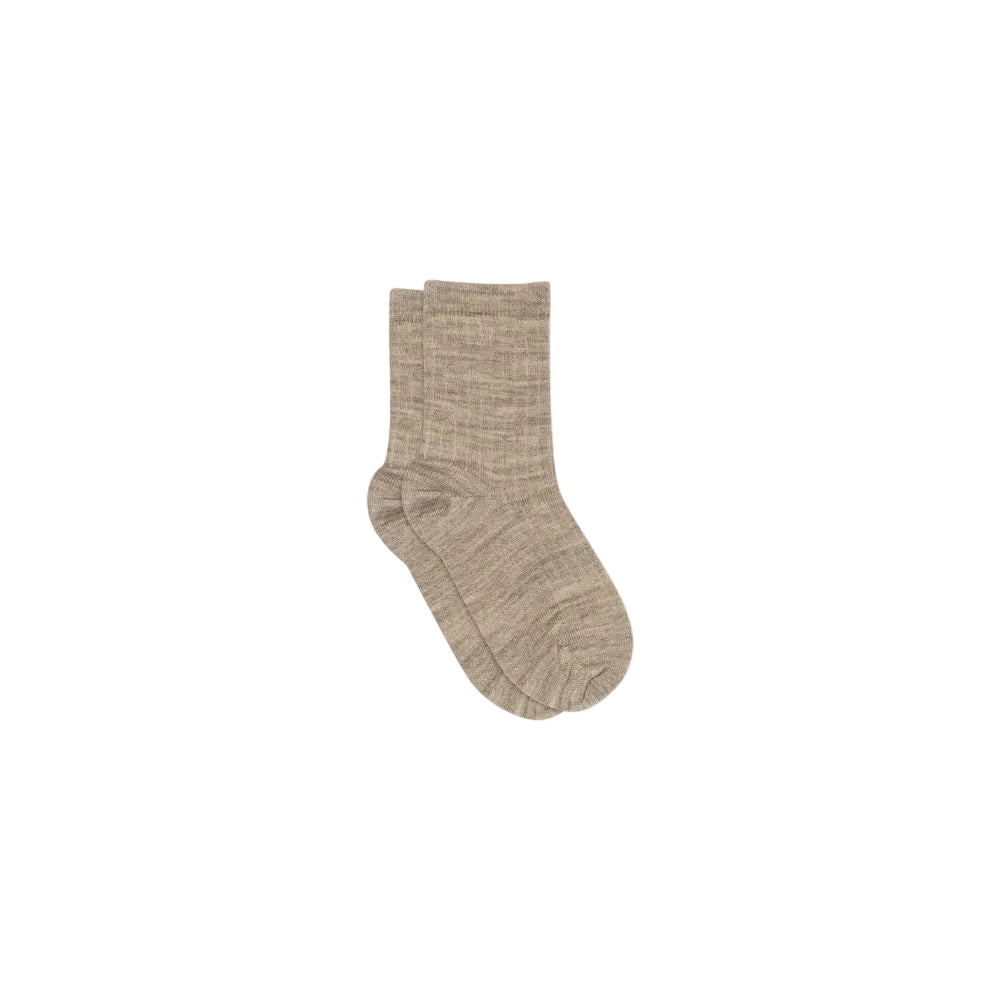 MP Geribde wollen sokken Tween - Beige Melange | 101725 MP 718