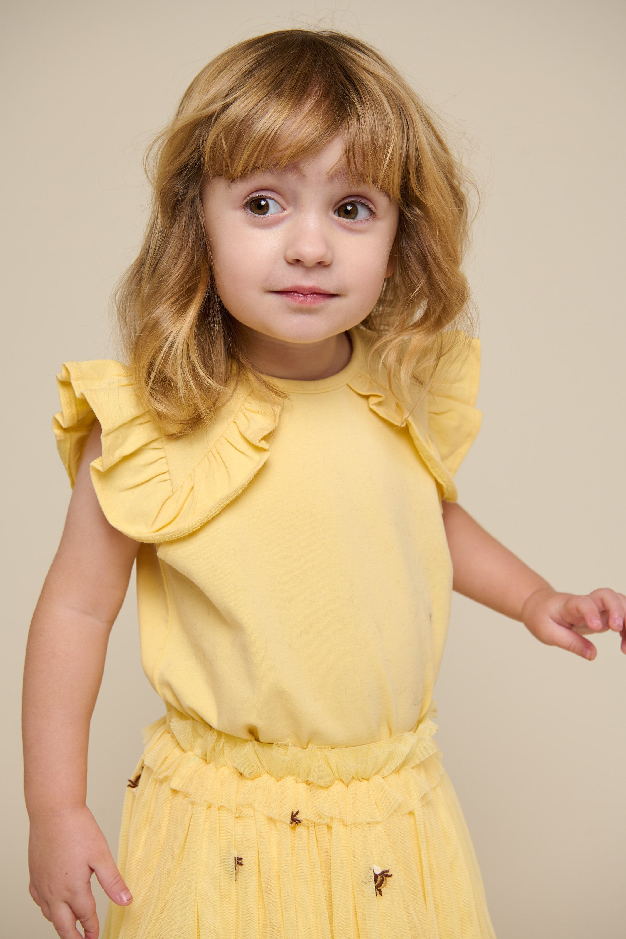 Jersey Top met Ruche - Kids - Sunlight | 101265 Selma